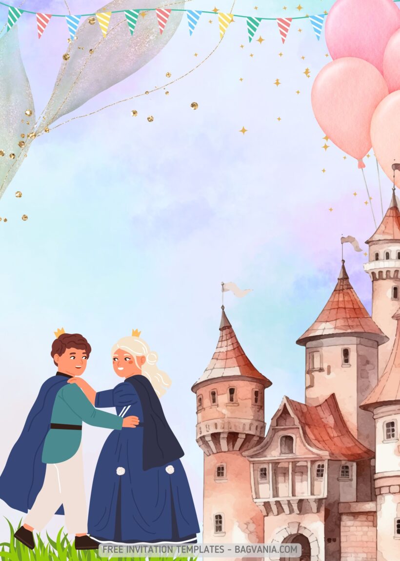 FREE Knights and Princesses Birthday Invitation Templates