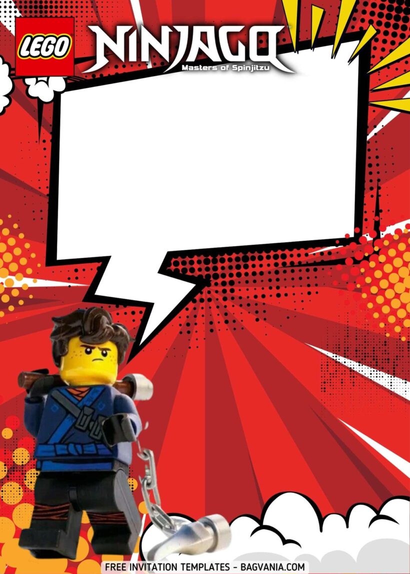 FREE Lego Ninjago Birthday Invitation Templates