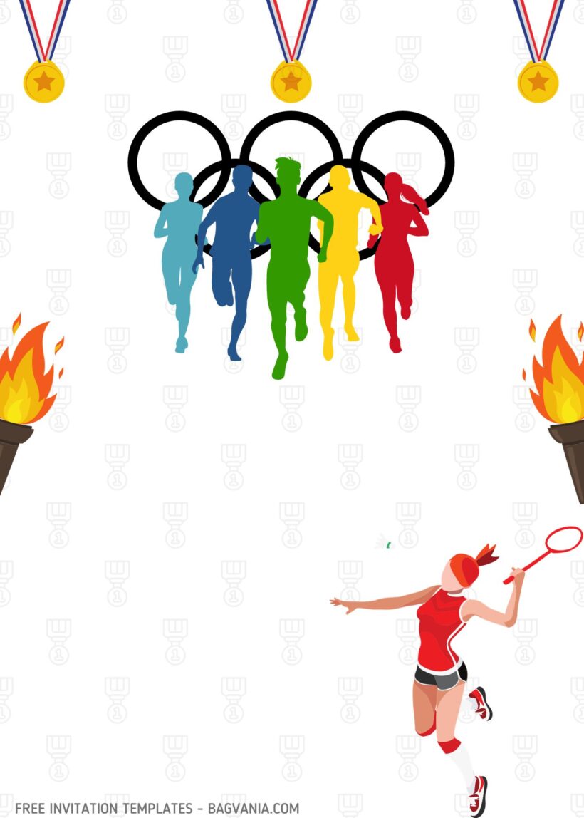 FREE Olympics Themed Birthday Invitation Templates