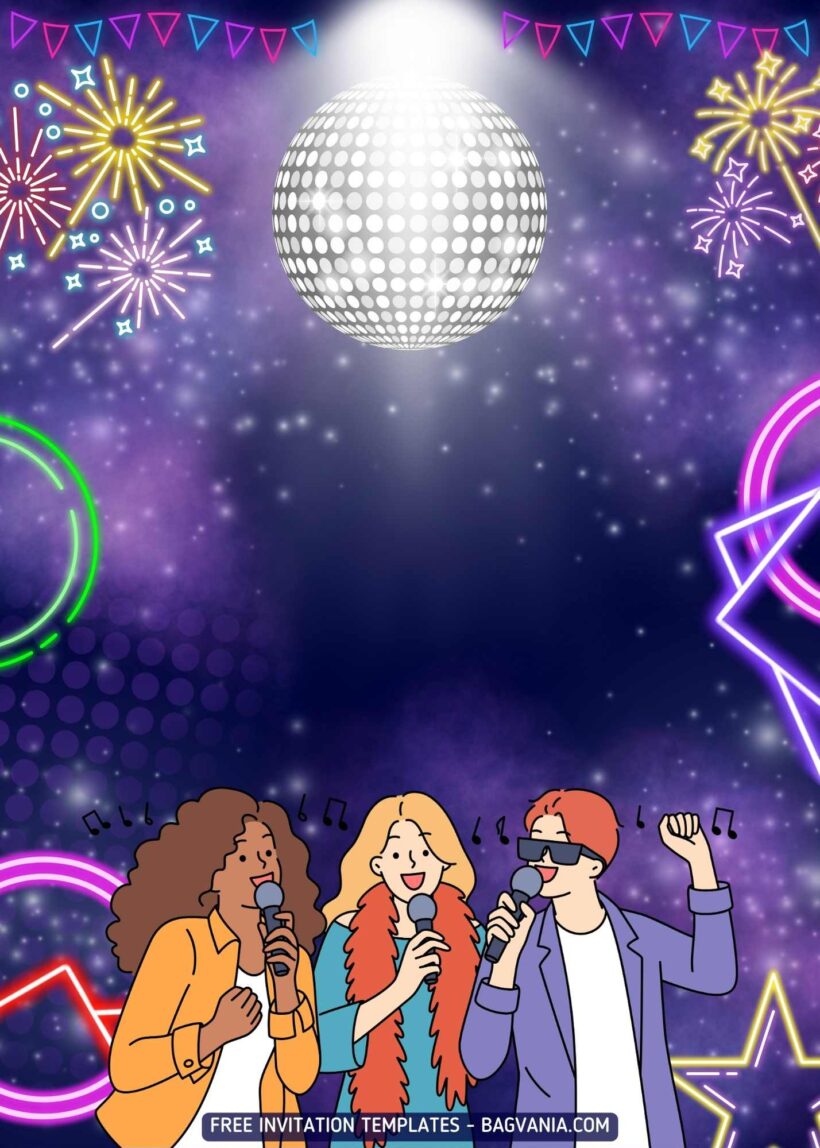 FREE Rockstar Karaoke Birthday Invitation Templates