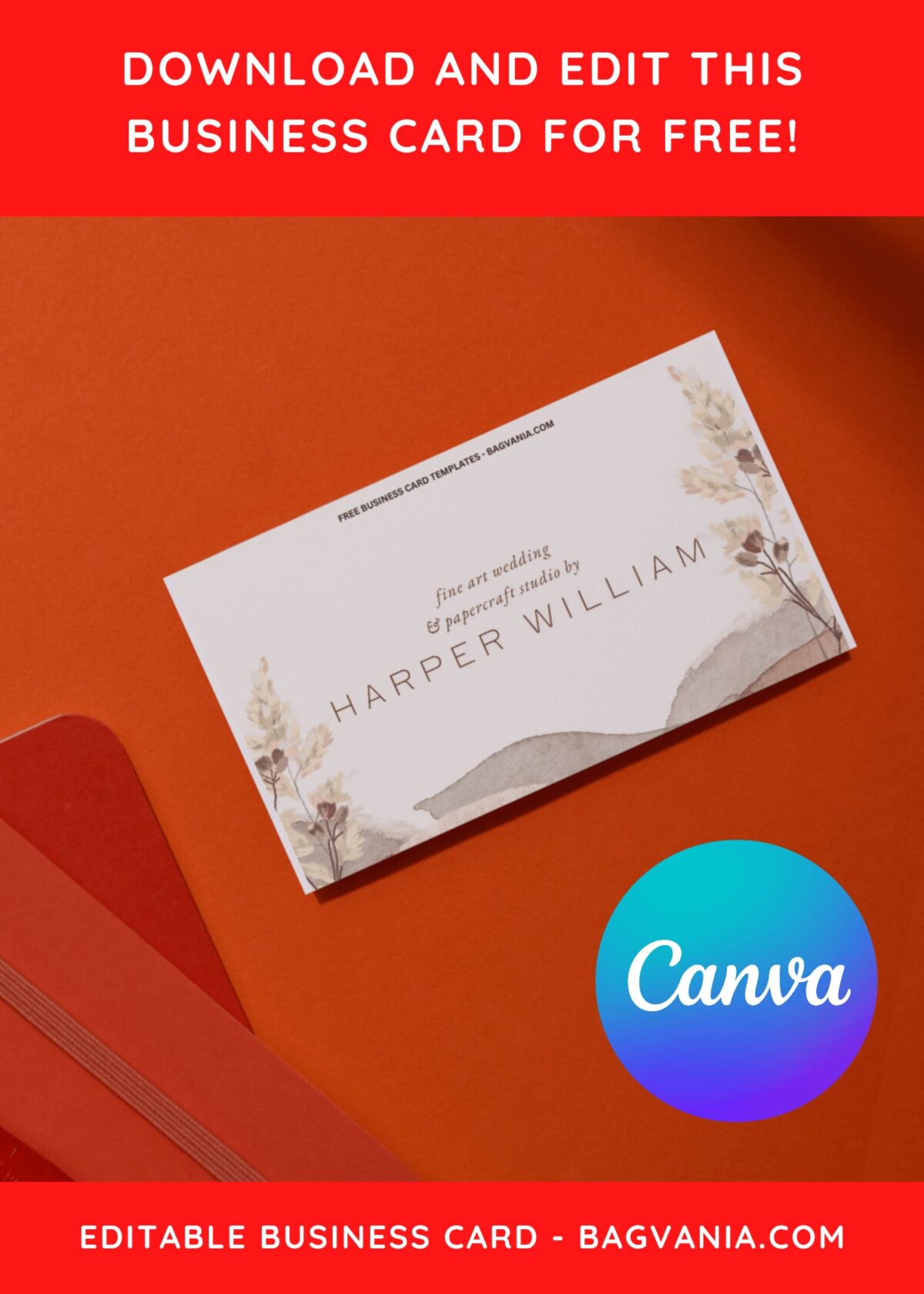 10+ Simple Floral Canva Business Card Templates D