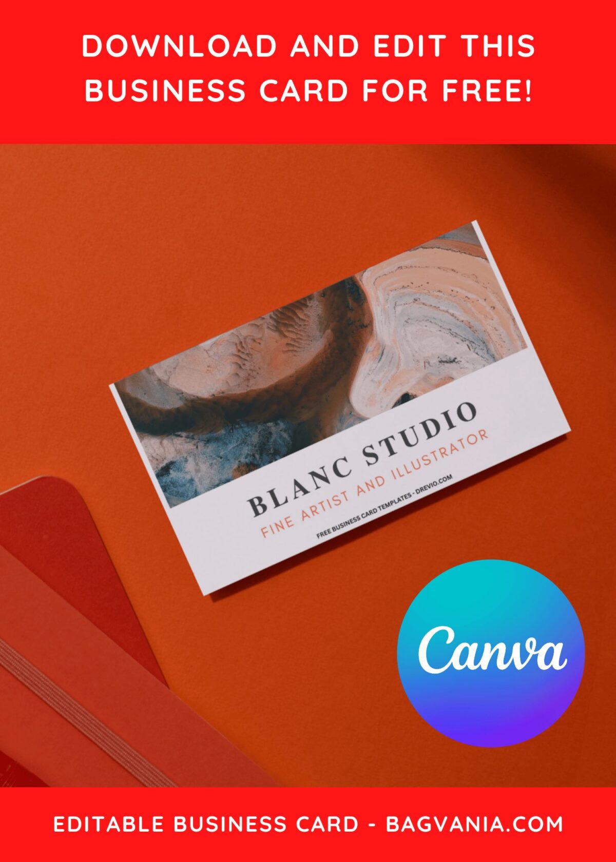 10+ Stylish Abstract Art Gallery Canva Business Card Templates D