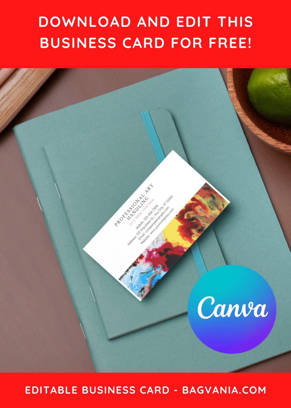 10+ Stylish Abstract Art Gallery Canva Business Card Templates E