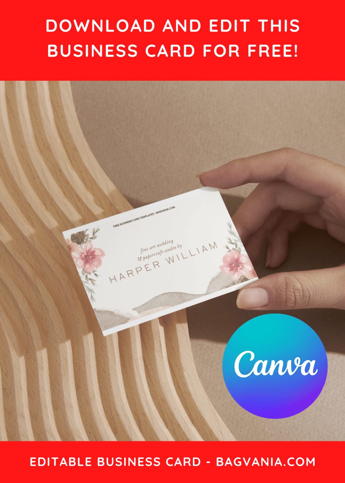 10+ Simple Floral Canva Business Card Templates F