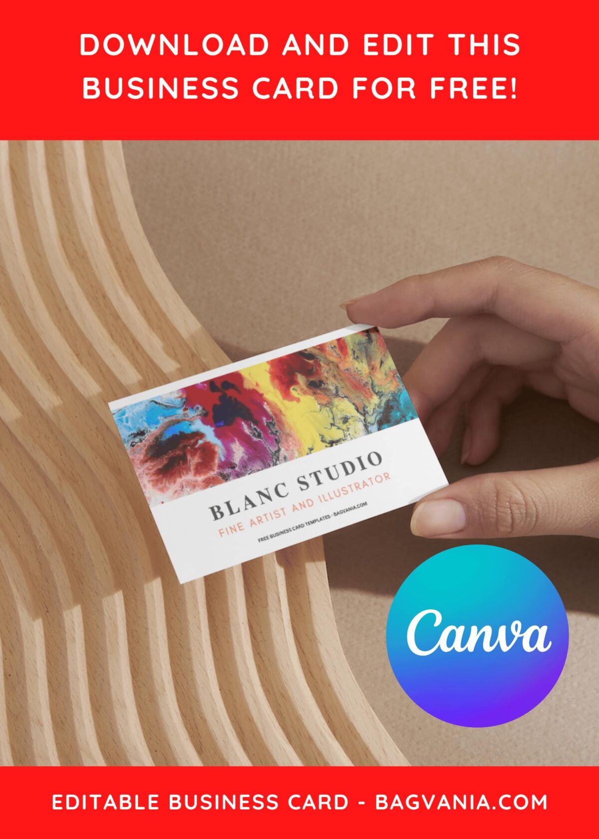 10+ Stylish Abstract Art Gallery Canva Business Card Templates F