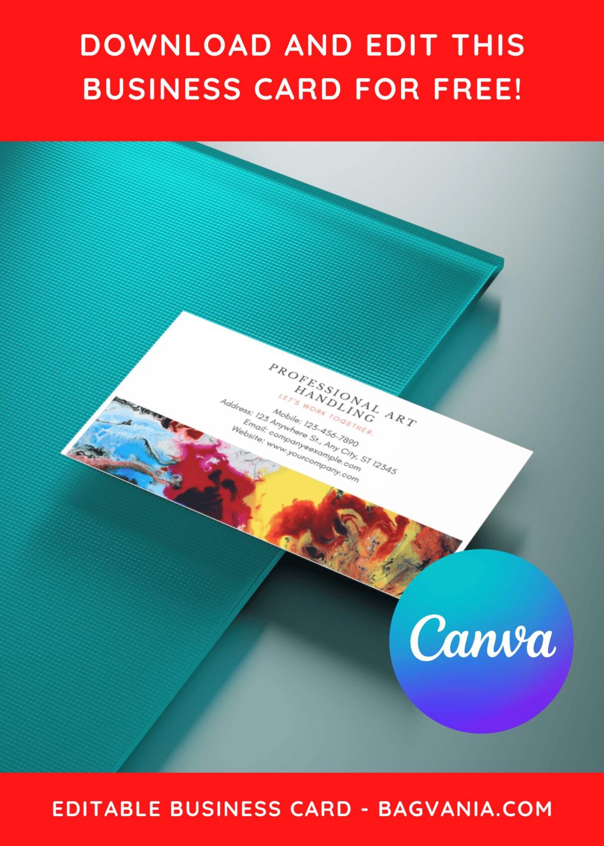 10+ Stylish Abstract Art Gallery Canva Business Card Templates G
