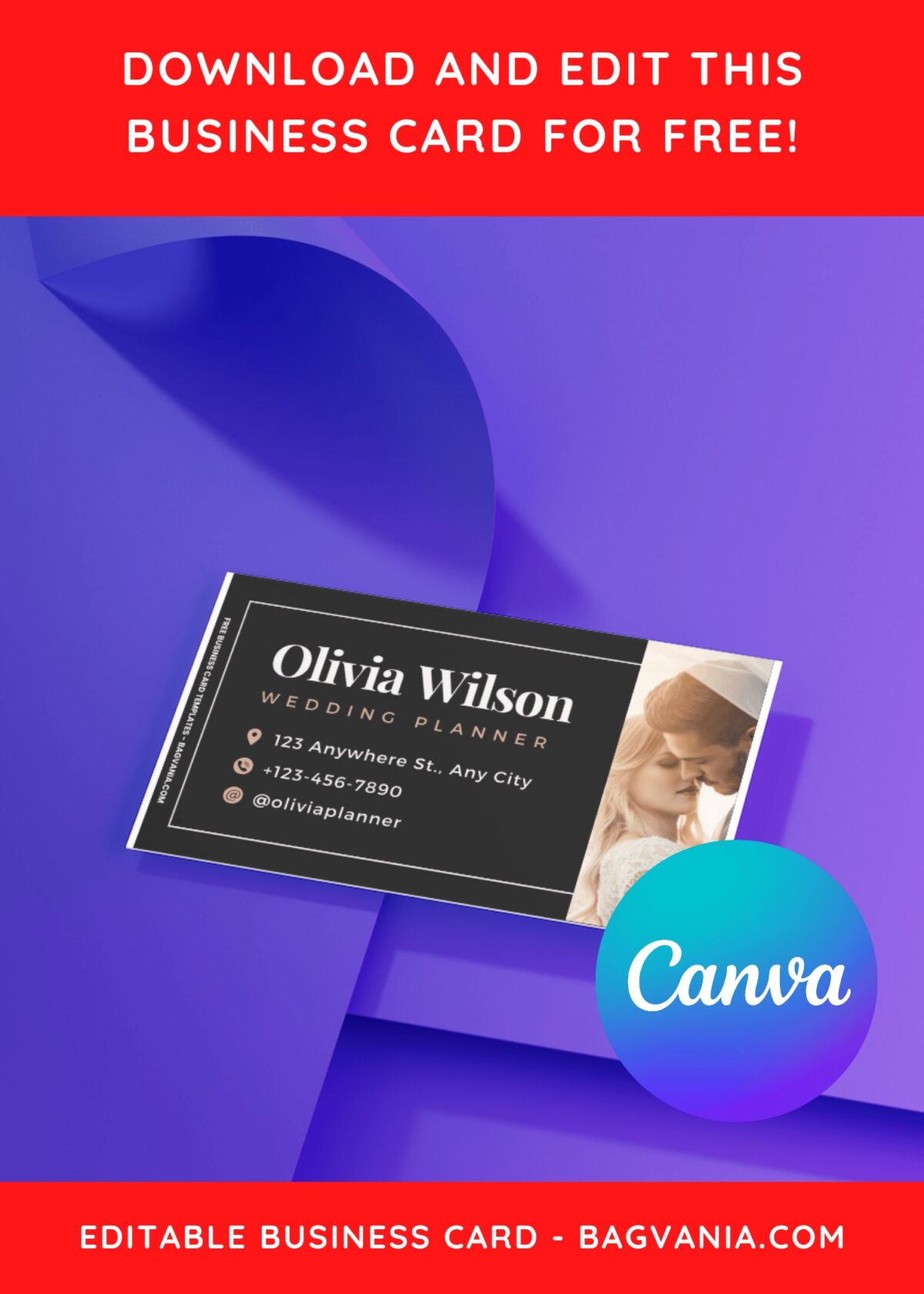 10+ Floral Canva Business Card Templates For Wedding Planner I