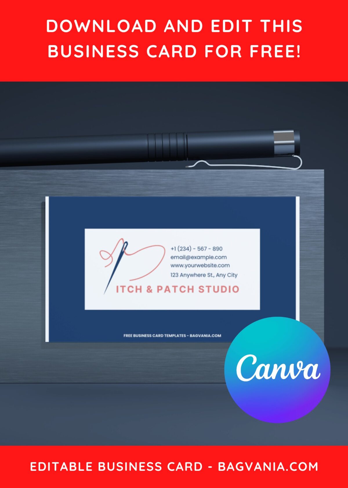 10+ Blue And White Accent Tailor Canva Business Card Templates E