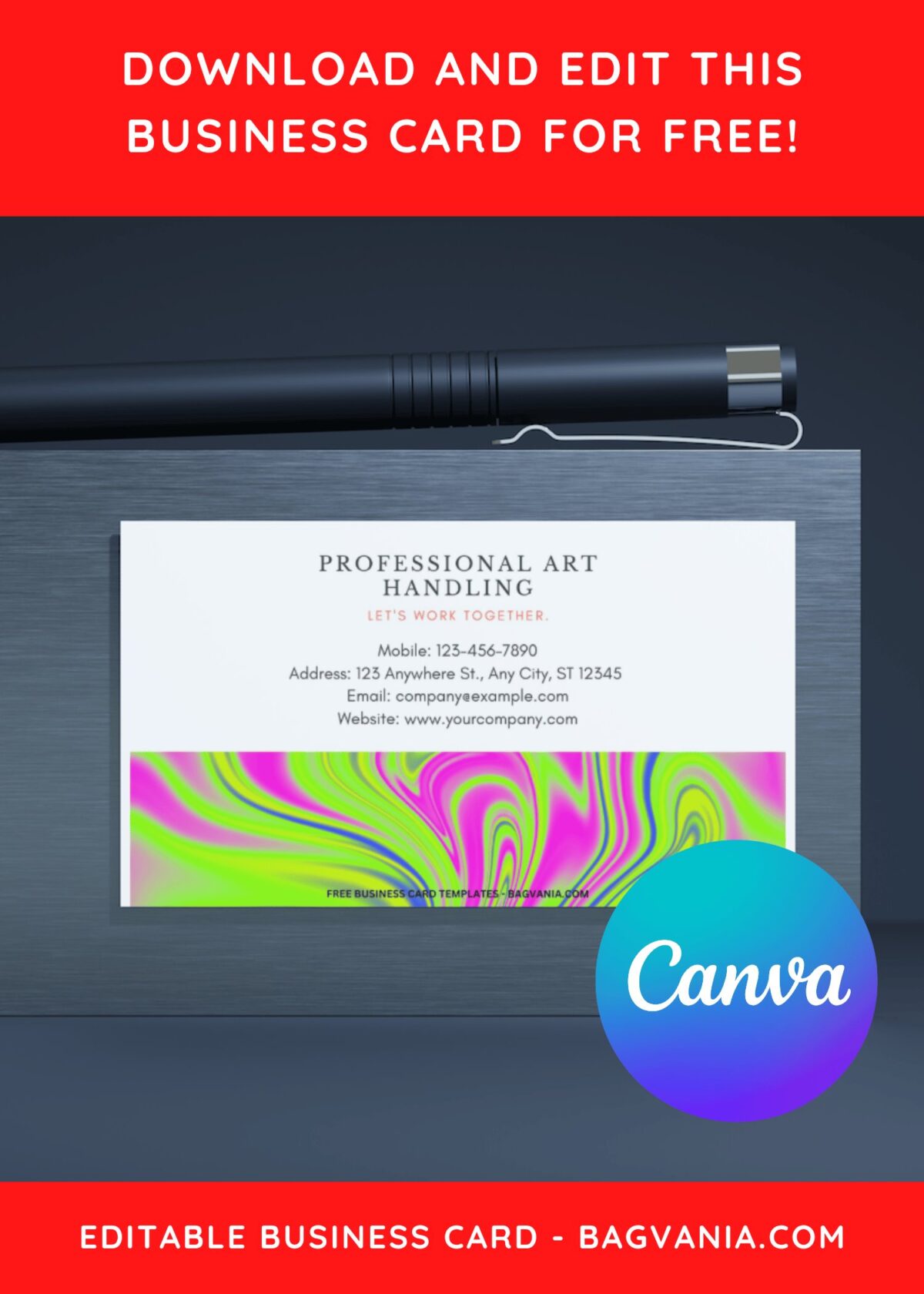 10+ Stylish Abstract Art Gallery Canva Business Card Templates A