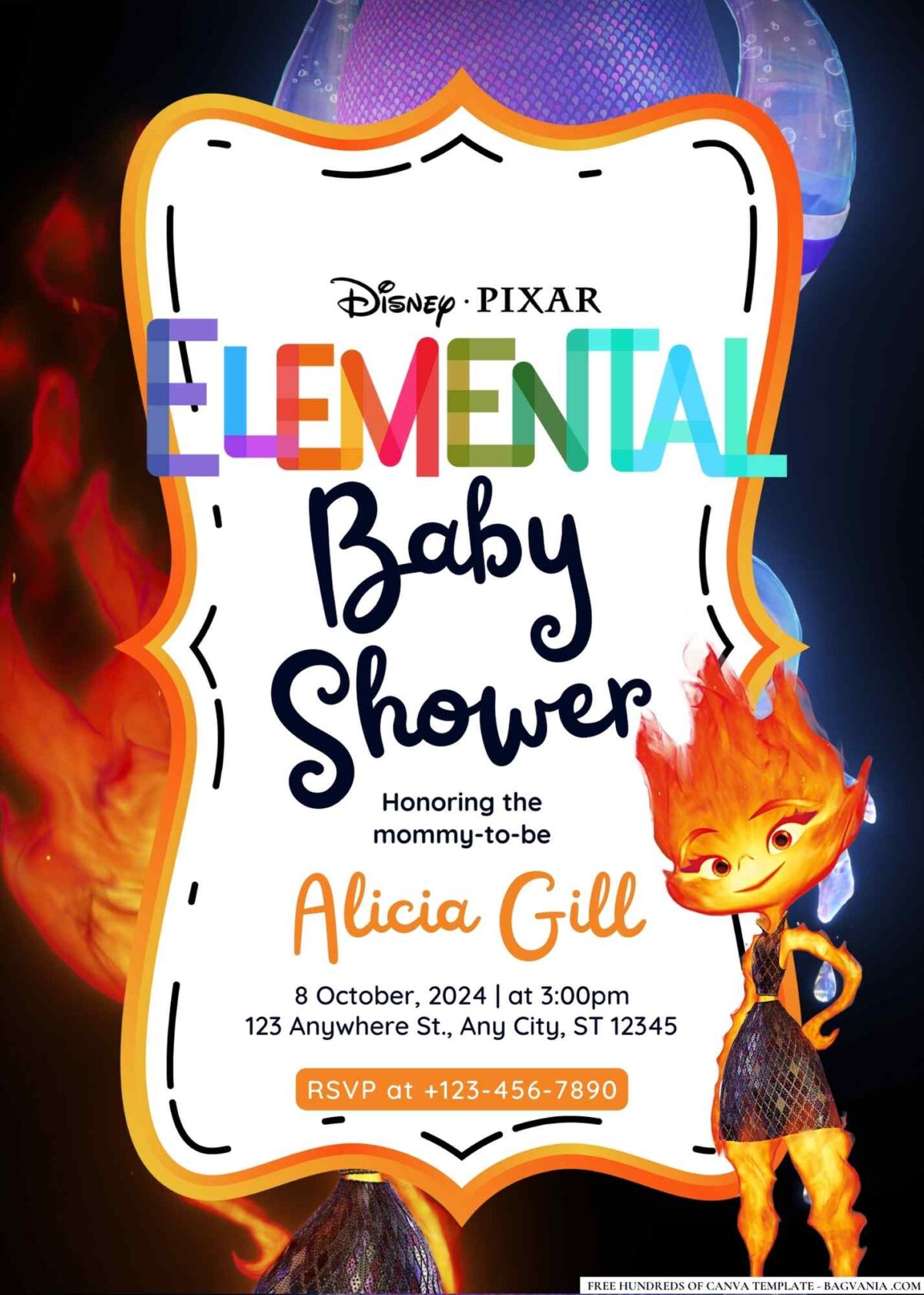 Elemental Baby Shower Invitation