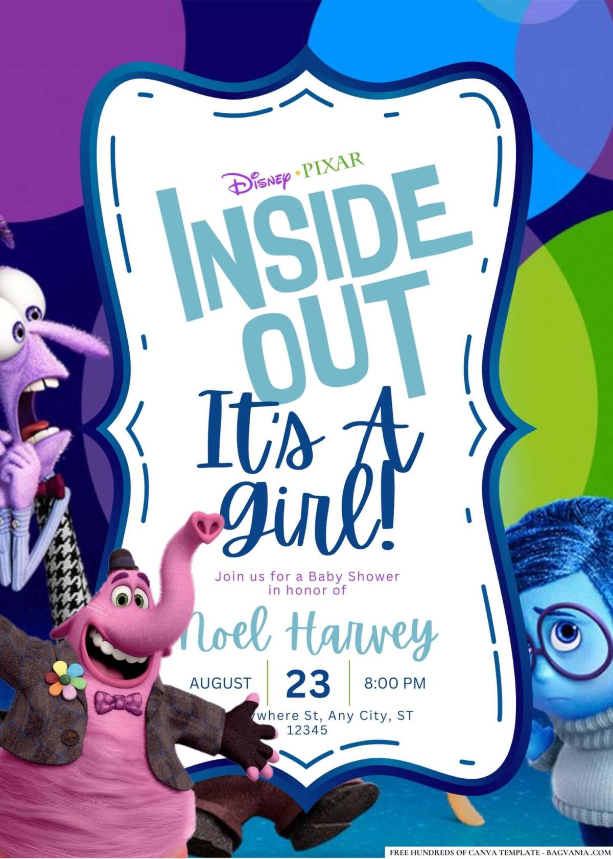 Inside Out Baby Shower Invitation