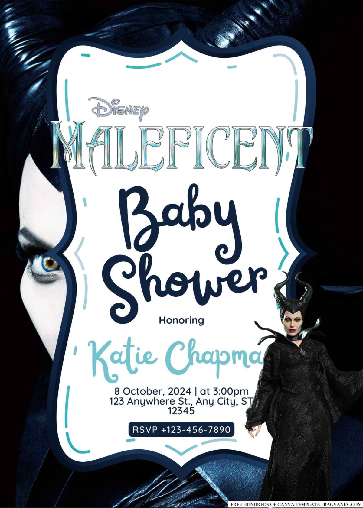 Maleficent Baby Shower Invitation
