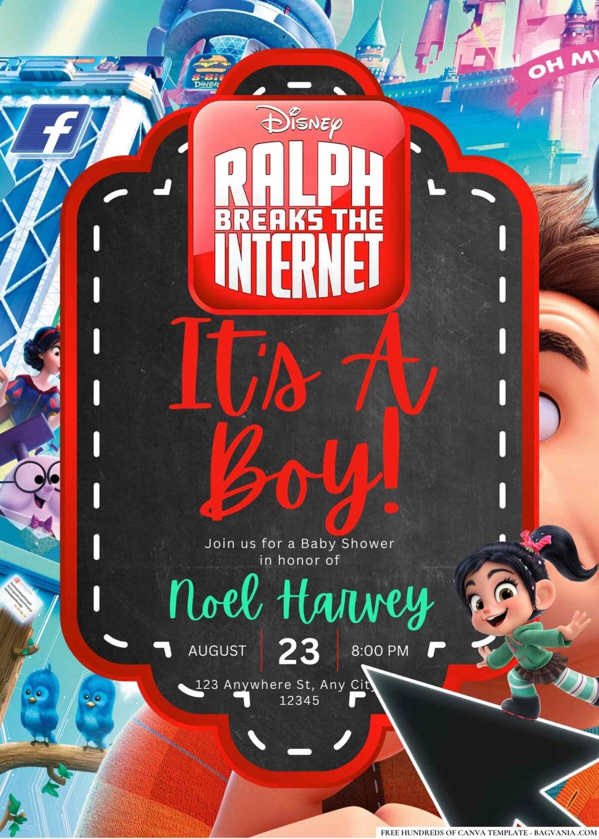 Ralph Breaks the Internet Baby Shower Invitation