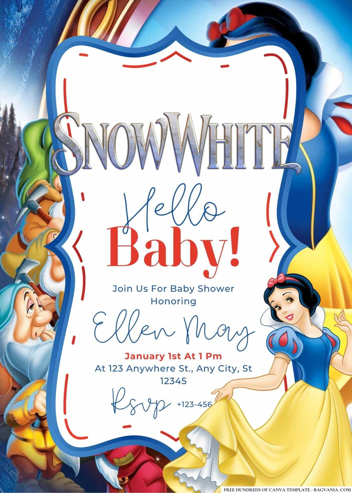 Snow White Baby Shower Invitation 