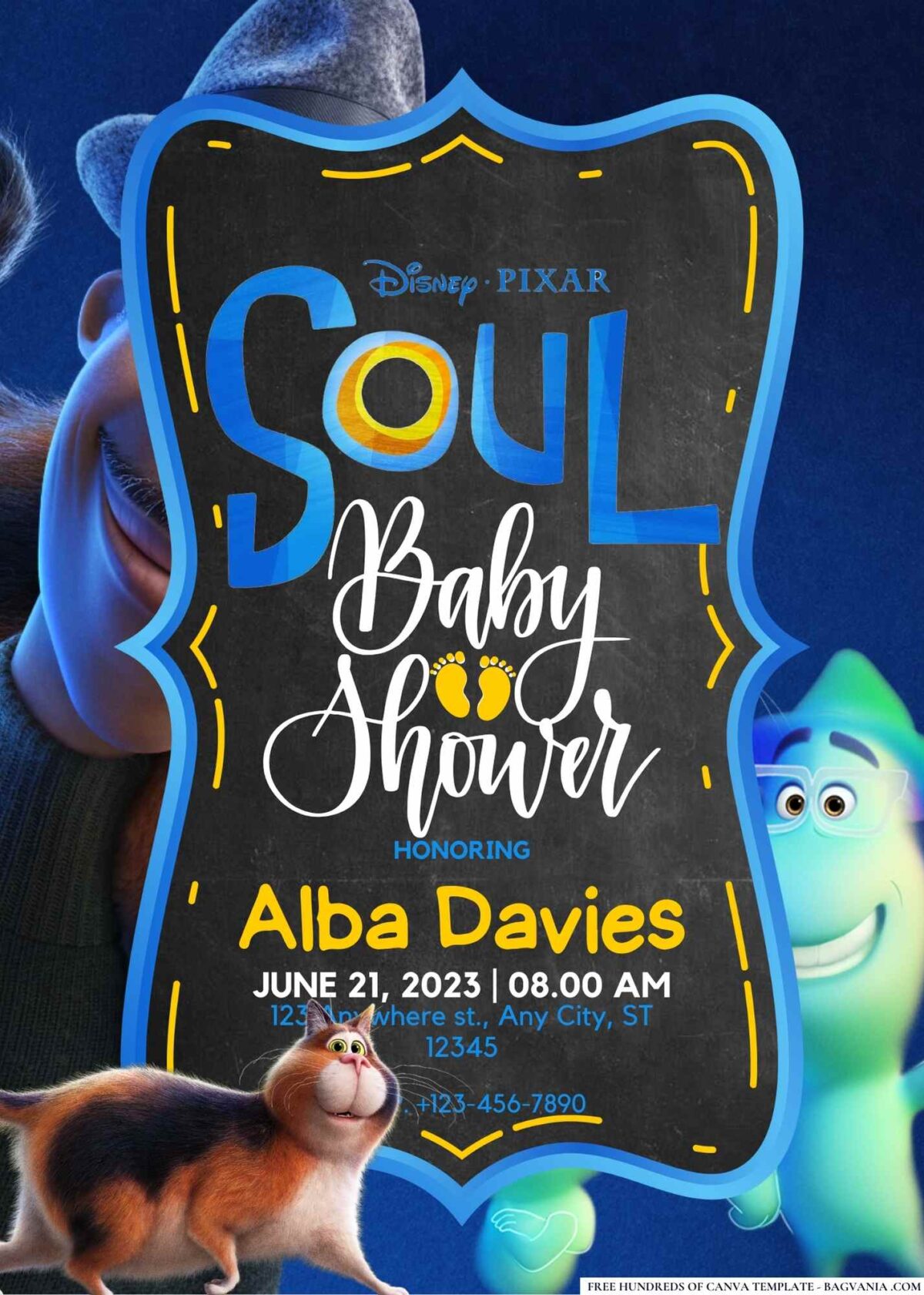 Disney Soul Baby Shower Invitation