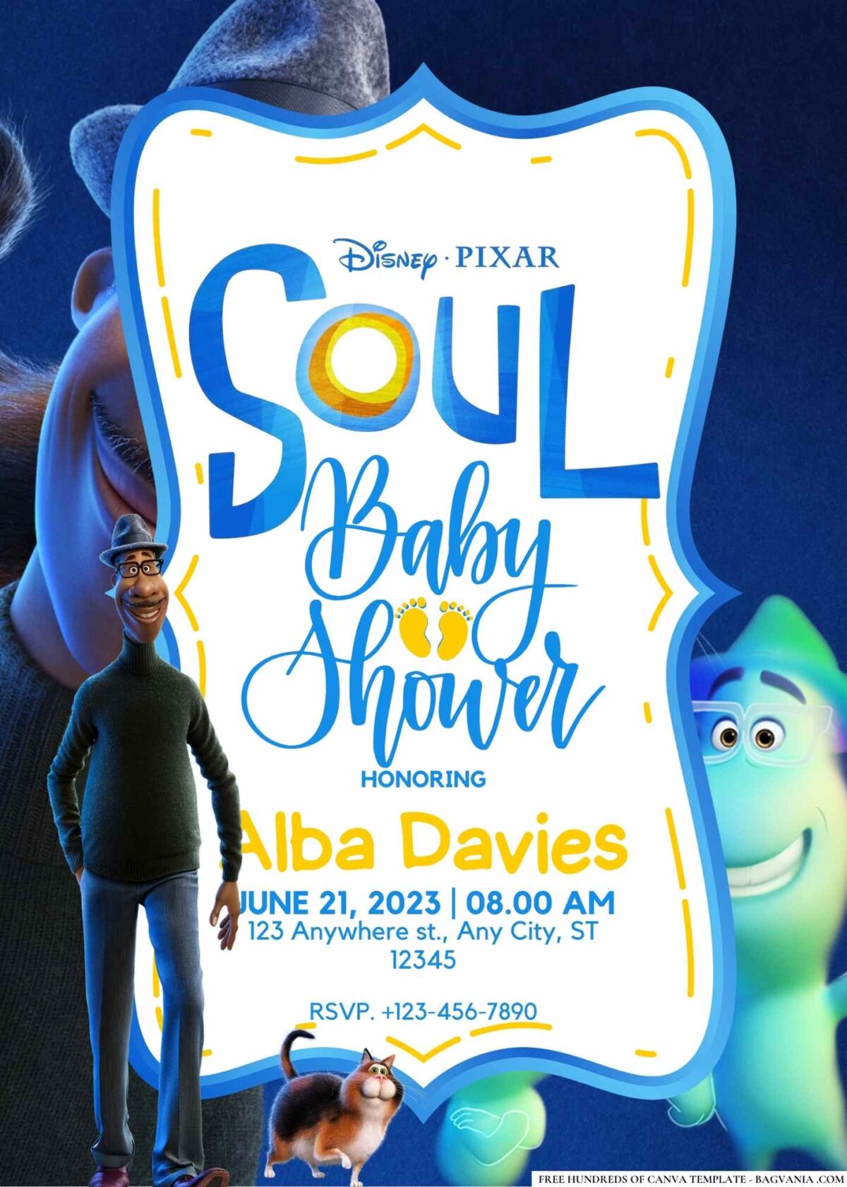 Disney Soul Baby Shower Invitation