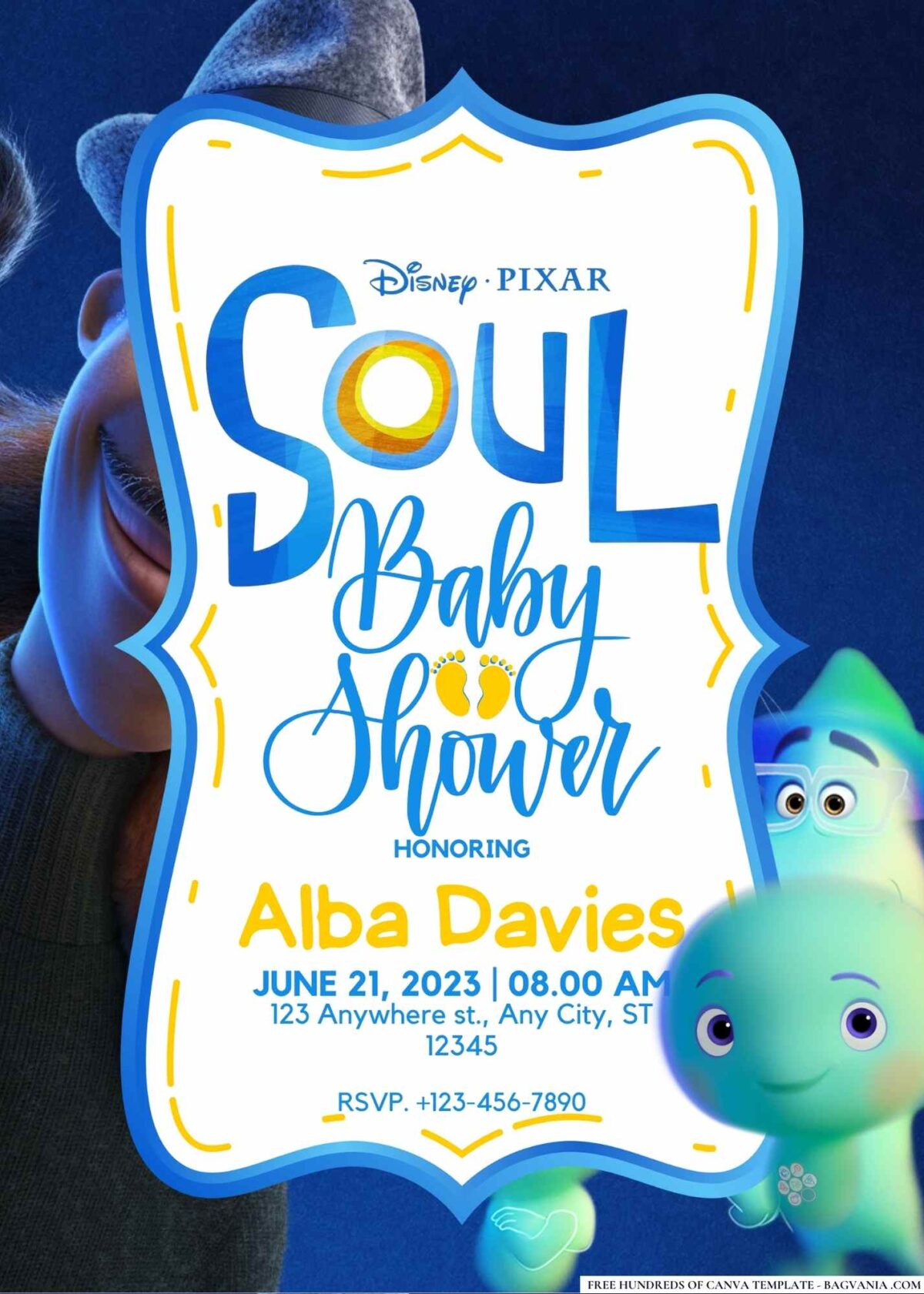 Disney Soul Baby Shower Invitation