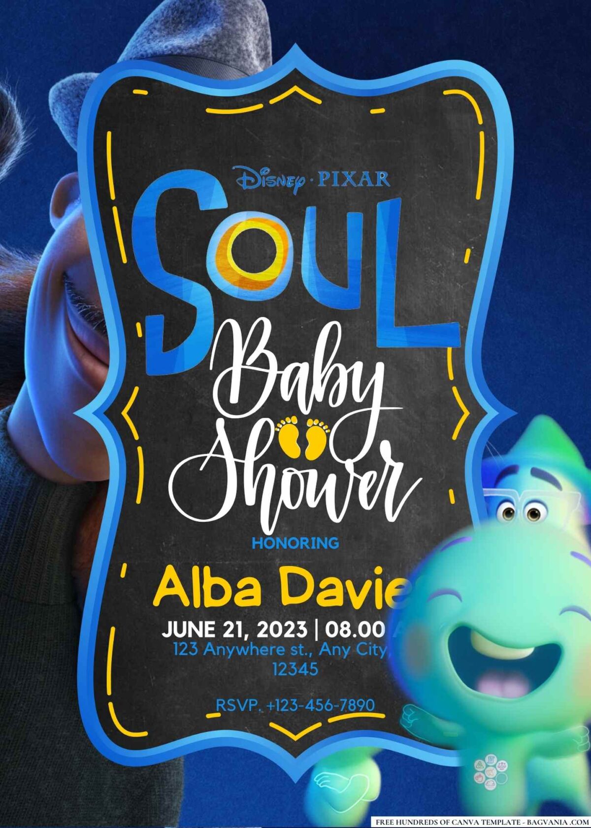 Disney Soul Baby Shower Invitation