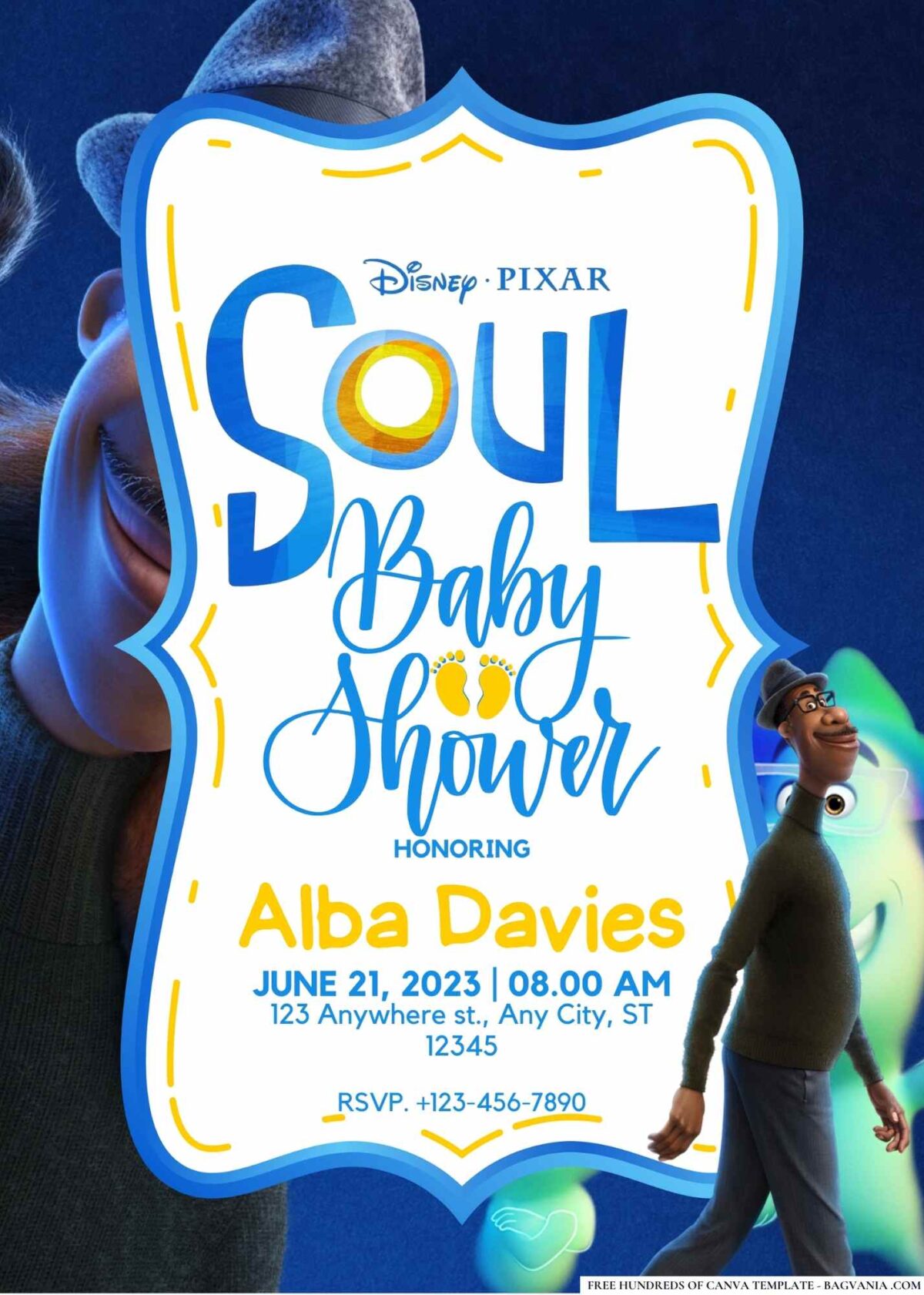 Disney Soul Baby Shower Invitation