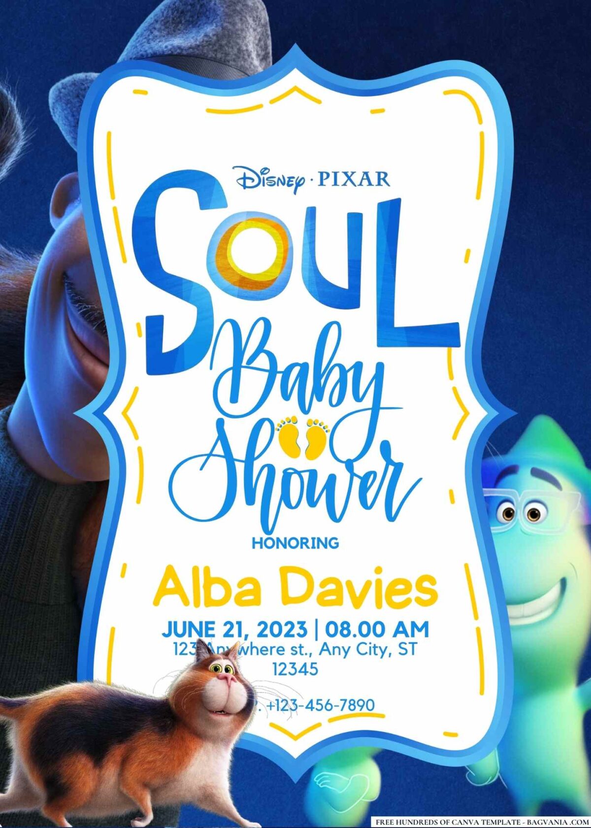 Disney Soul Baby Shower Invitation