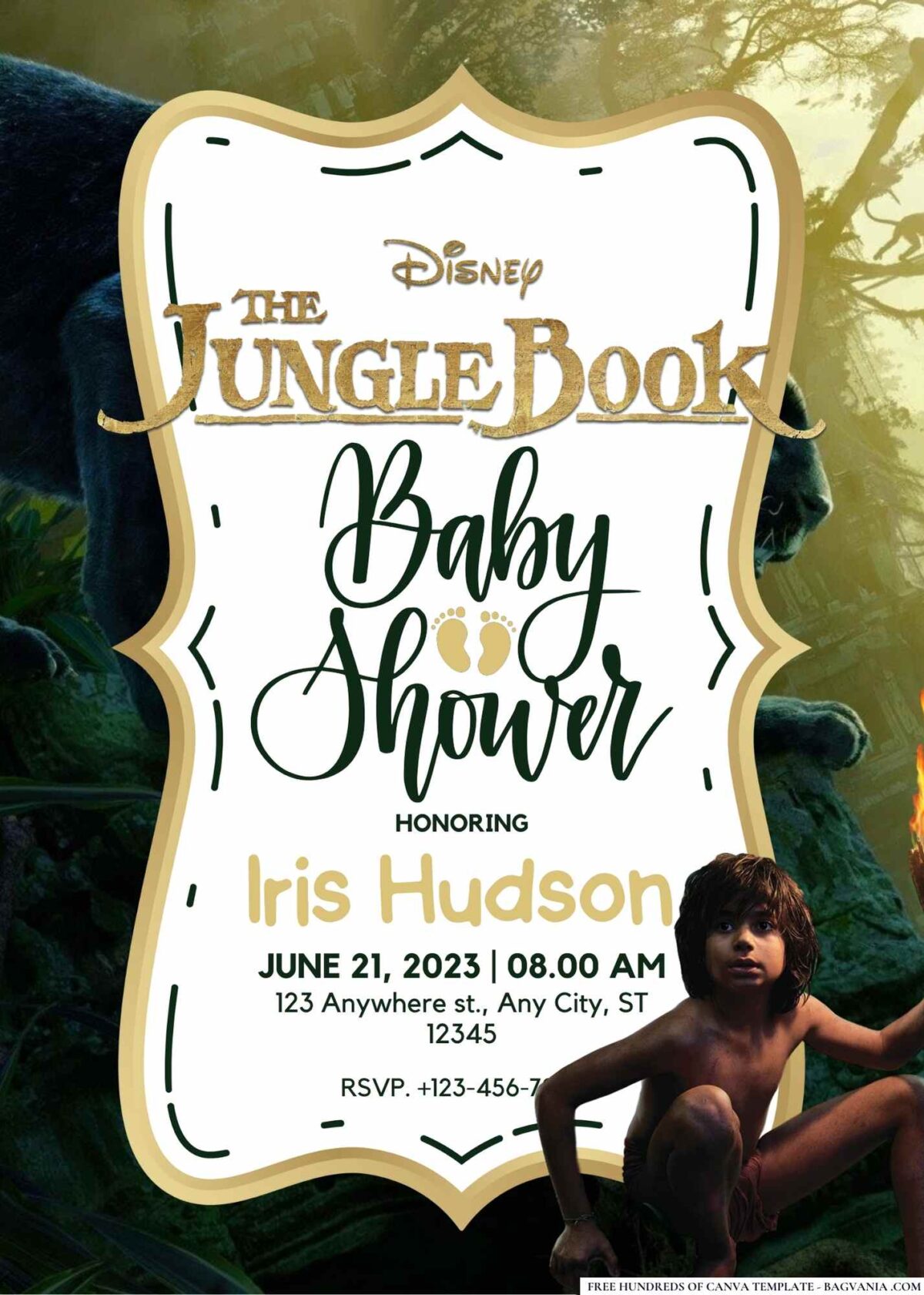 The Jungle Book Baby Shower Invitation