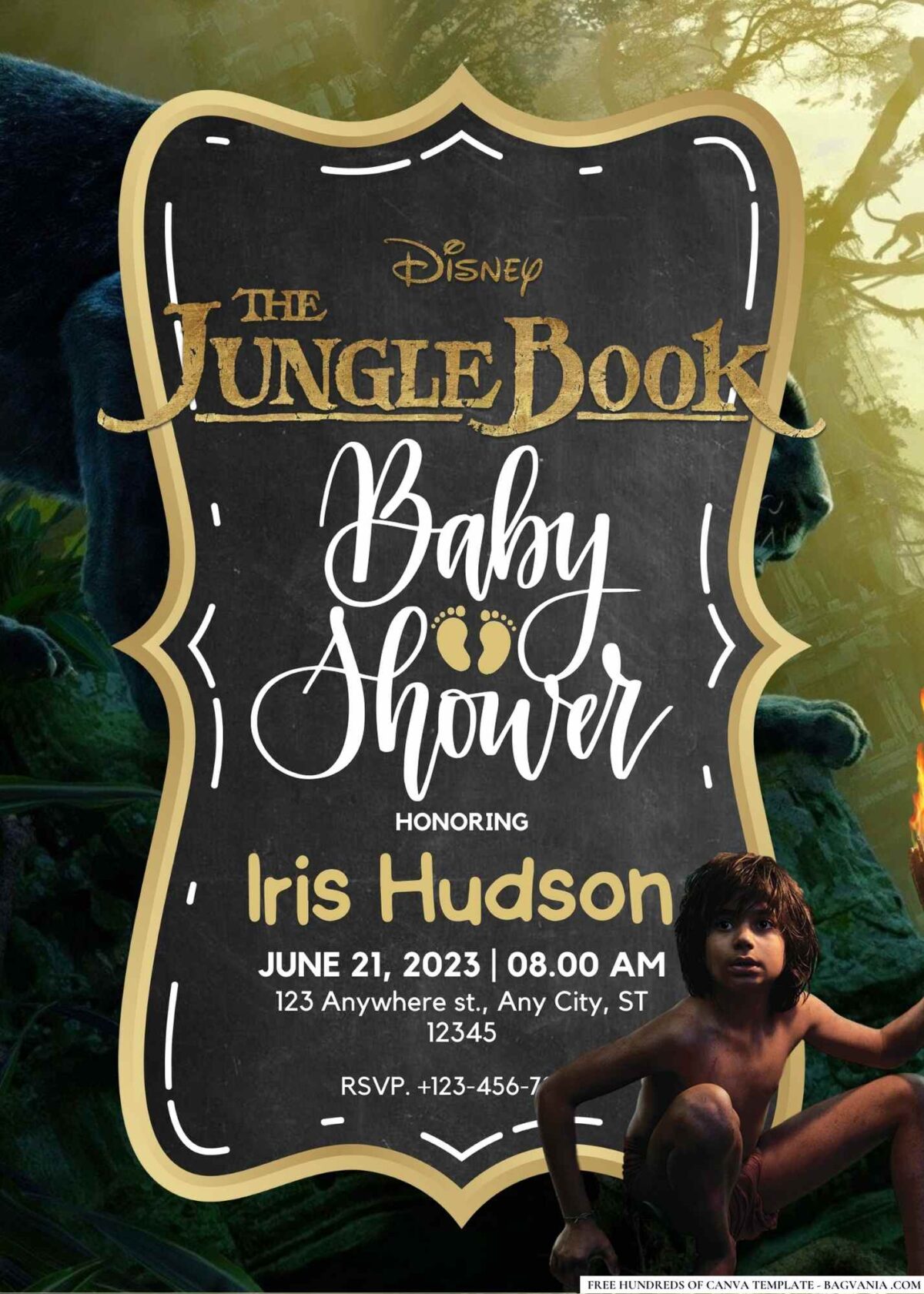 The Jungle Book Baby Shower Invitation