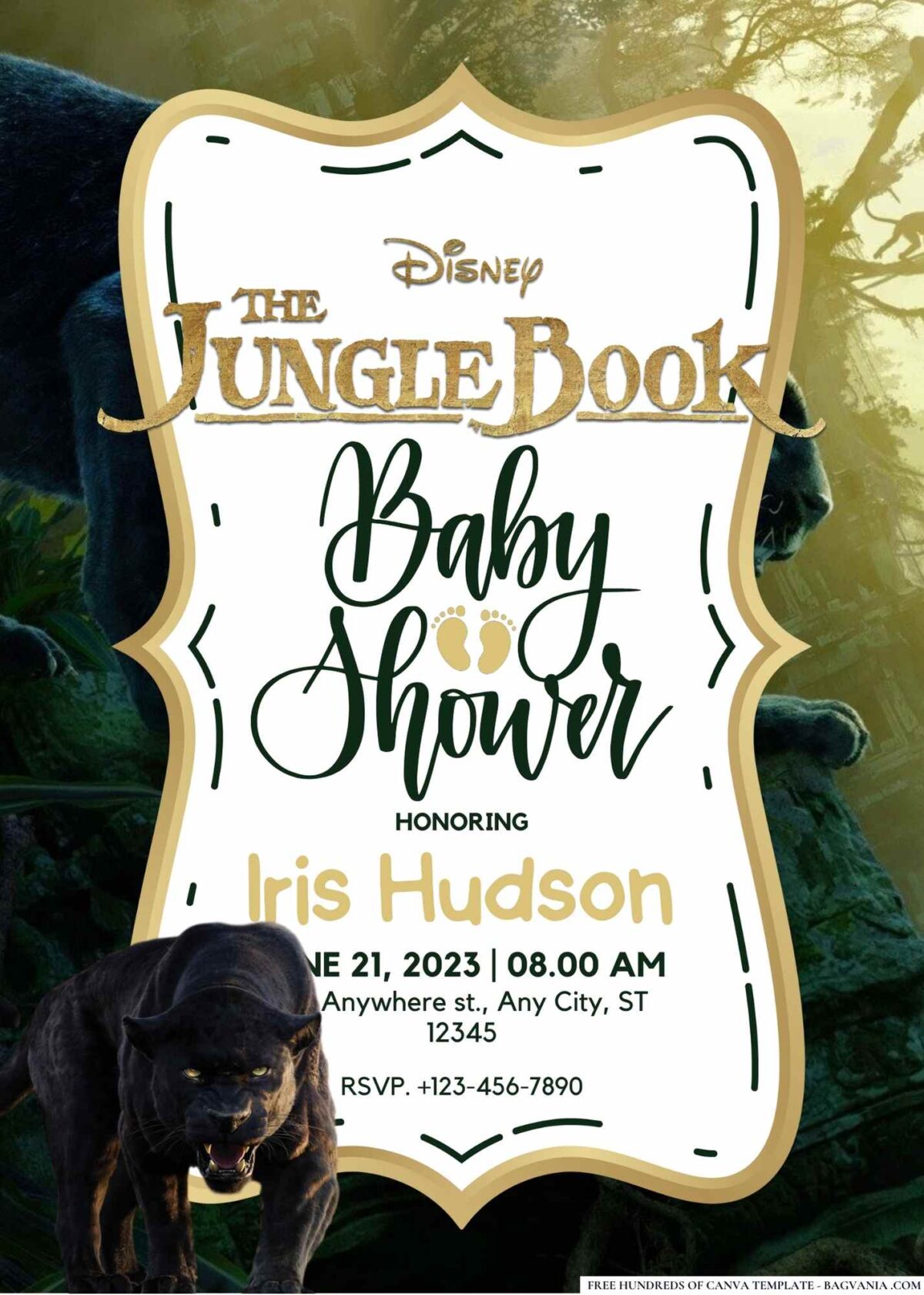 The Jungle Book Baby Shower Invitation