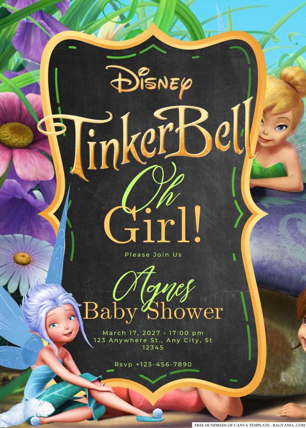 Tinker Bell Baby Shower Invitation