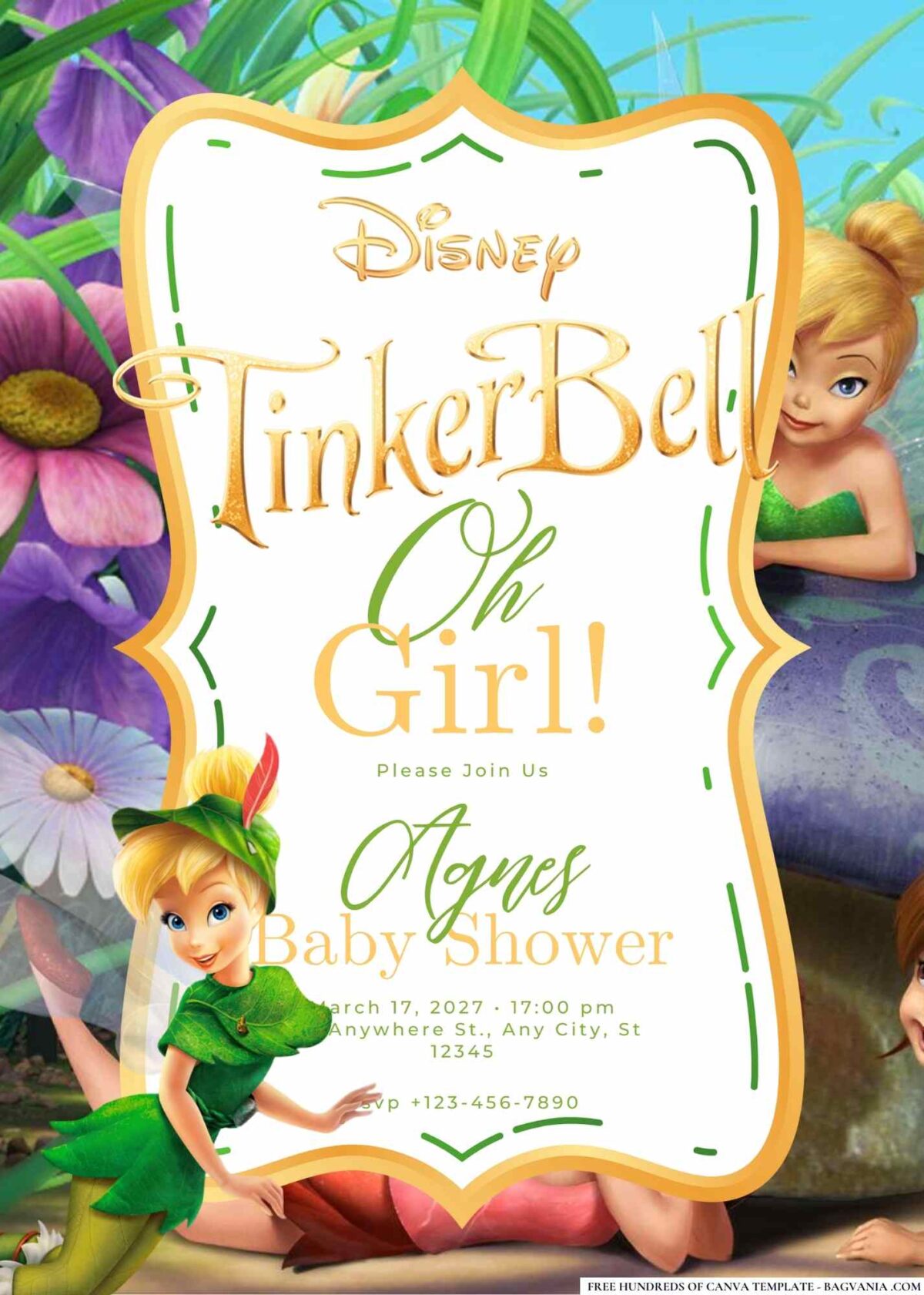 Tinker Bell Baby Shower Invitation