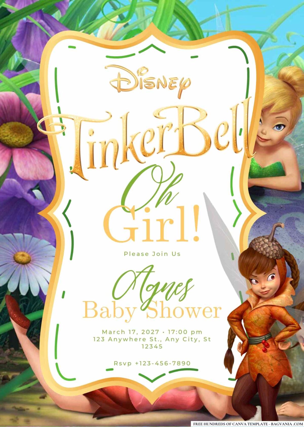 Tinker Bell Baby Shower Invitation