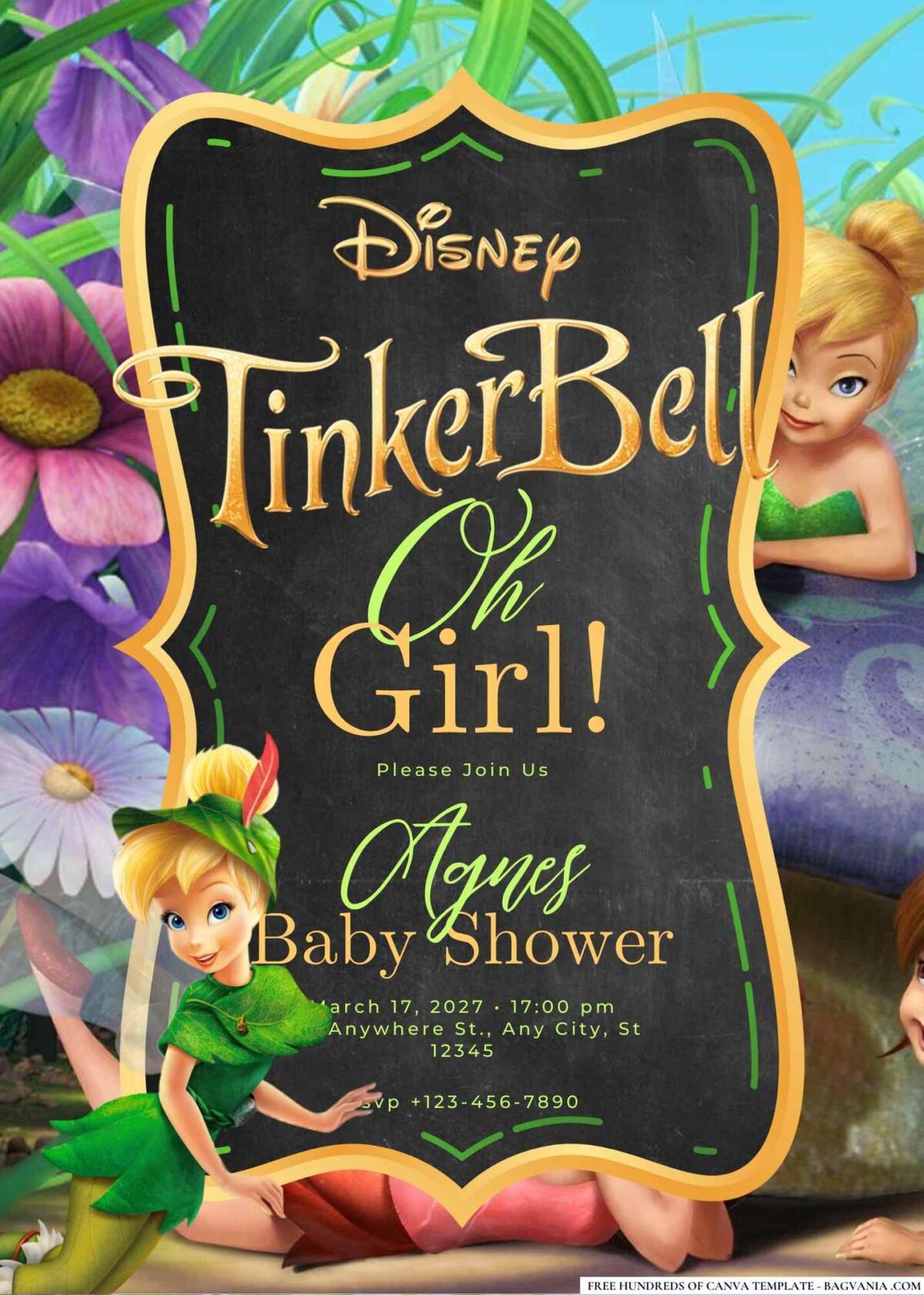 Tinker Bell Baby Shower Invitation