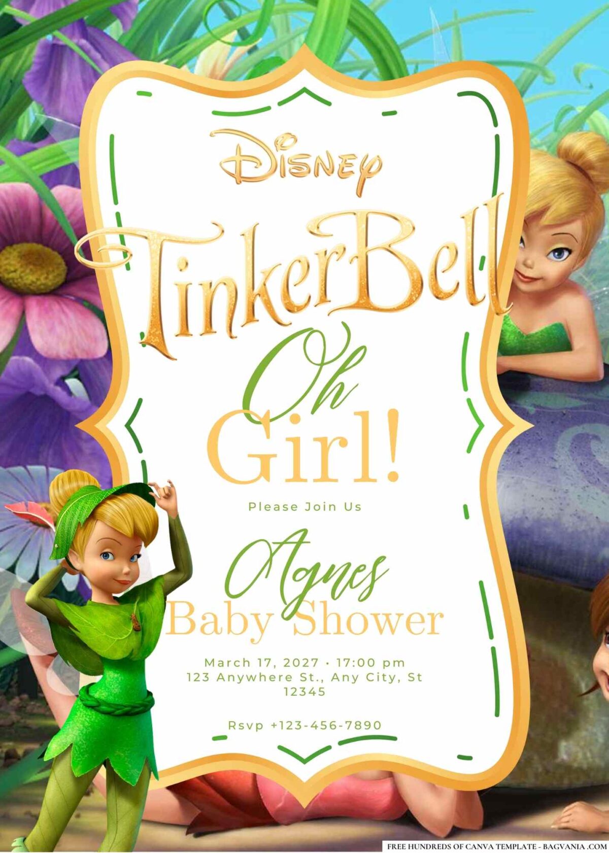 Tinker Bell Baby Shower Invitation