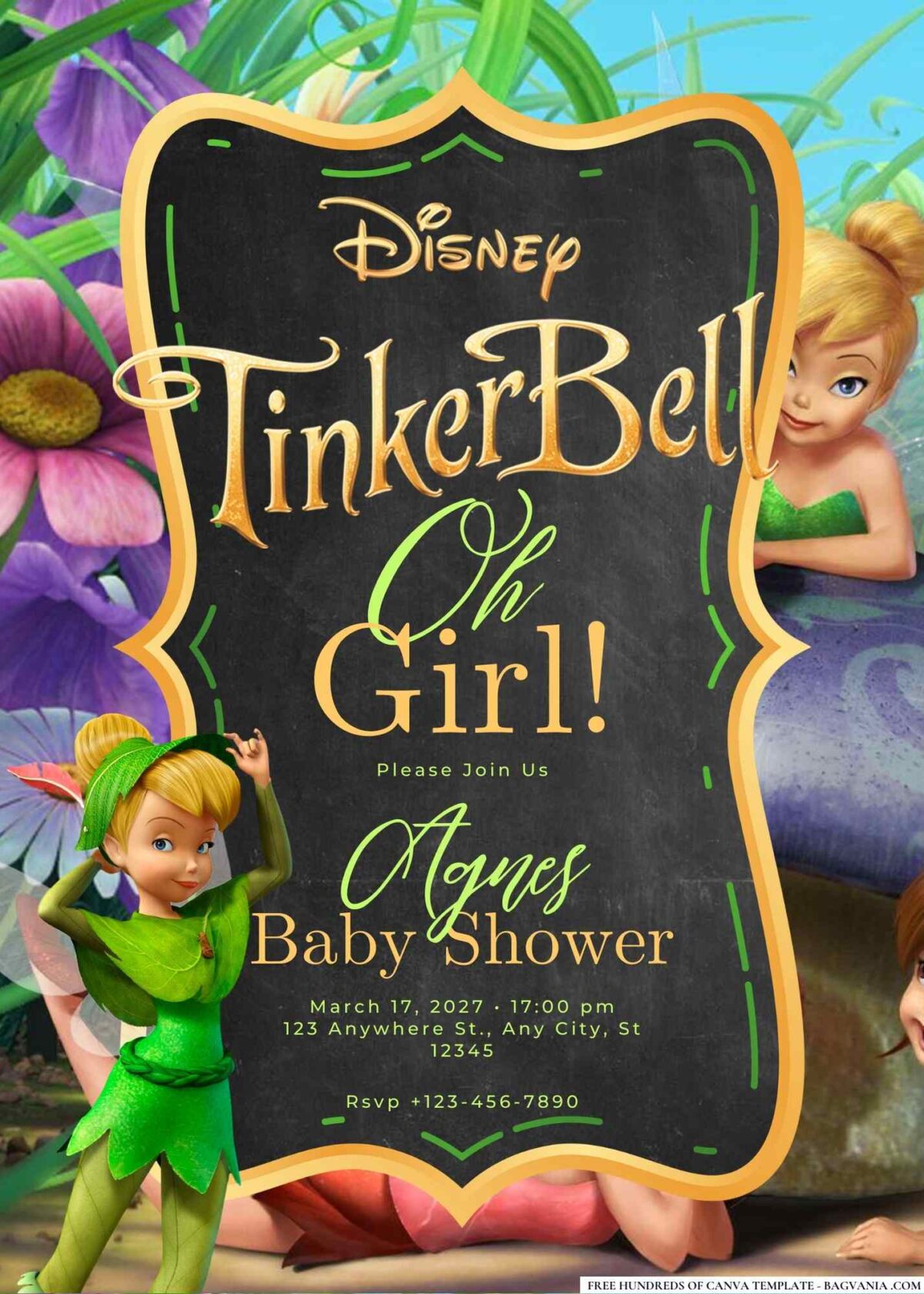 Tinker Bell Baby Shower Invitation