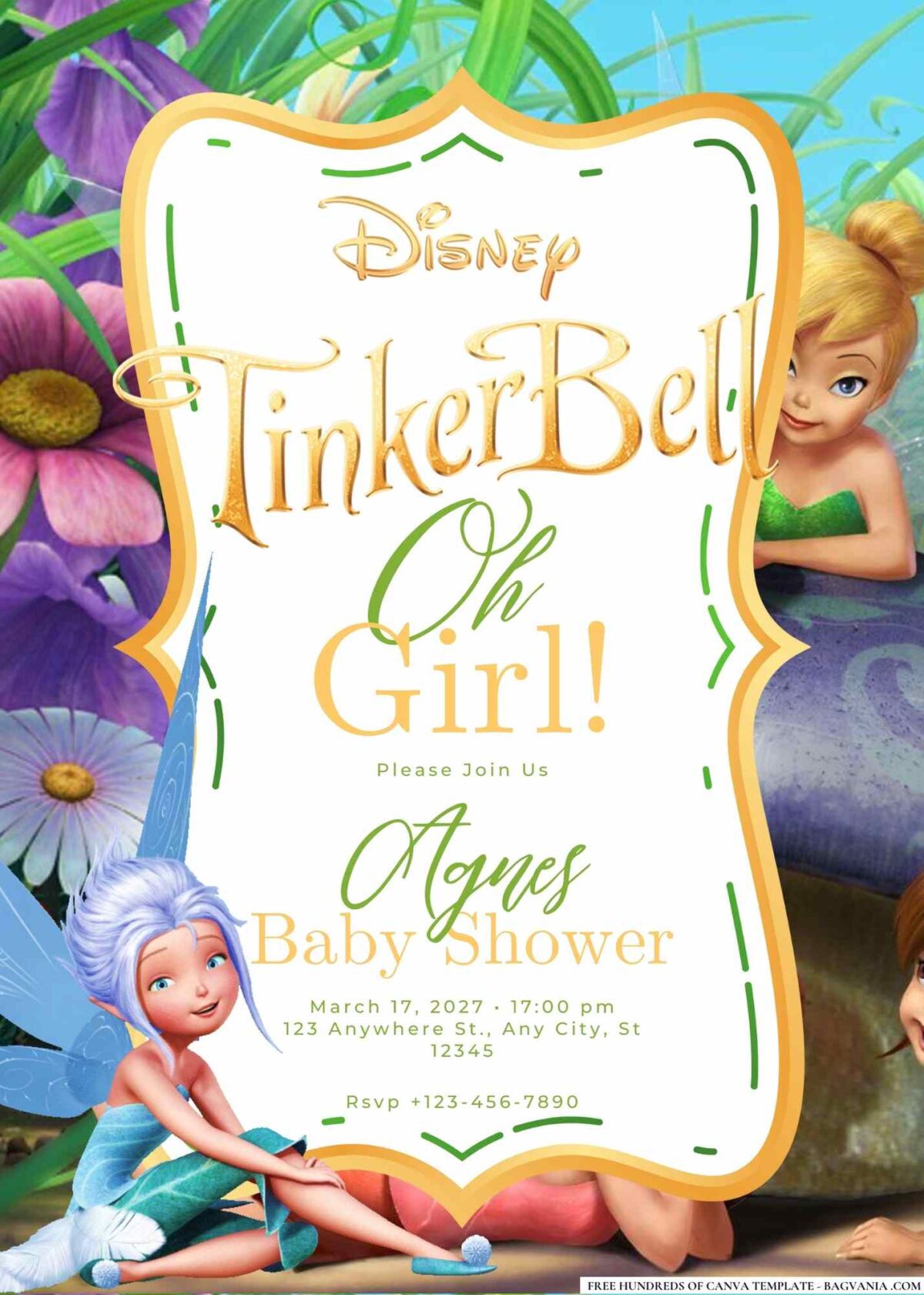 Tinker Bell Baby Shower Invitation