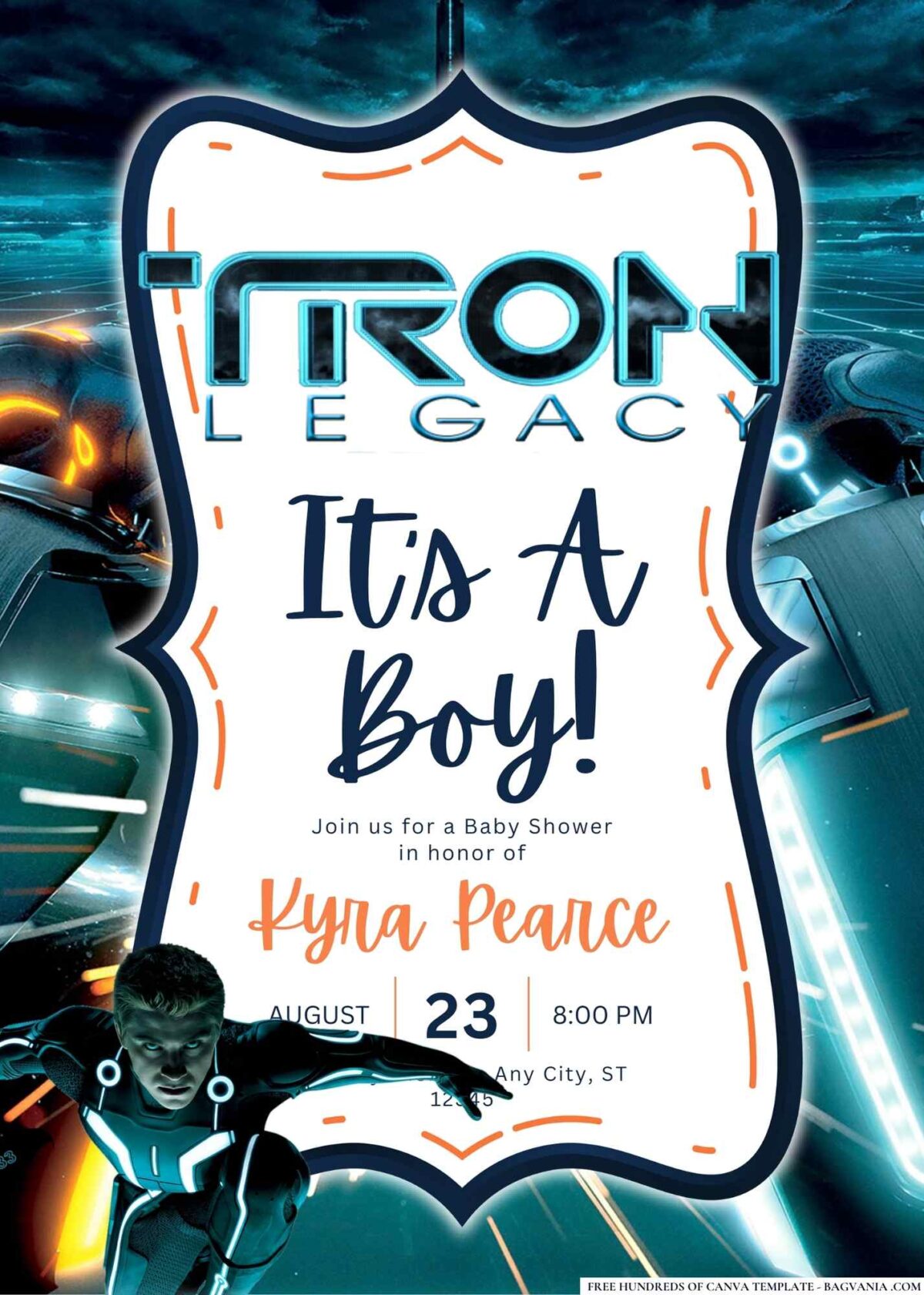 Tron Legacy Baby Shower Invitation