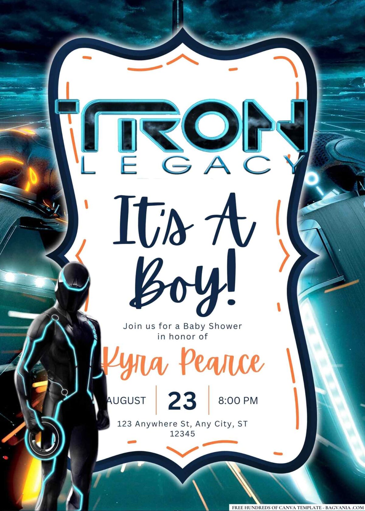 Tron Legacy Baby Shower Invitation