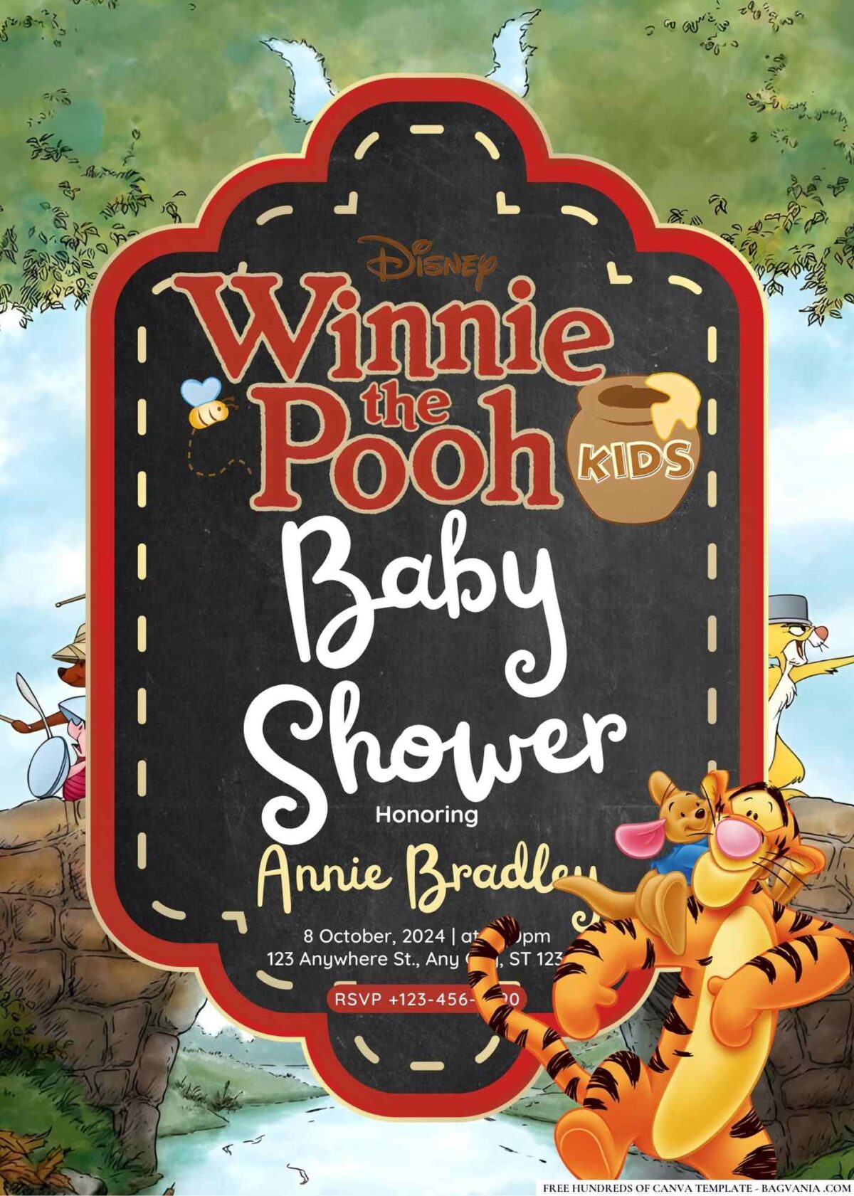 Winnie the Pooh Baby Shower Invitation