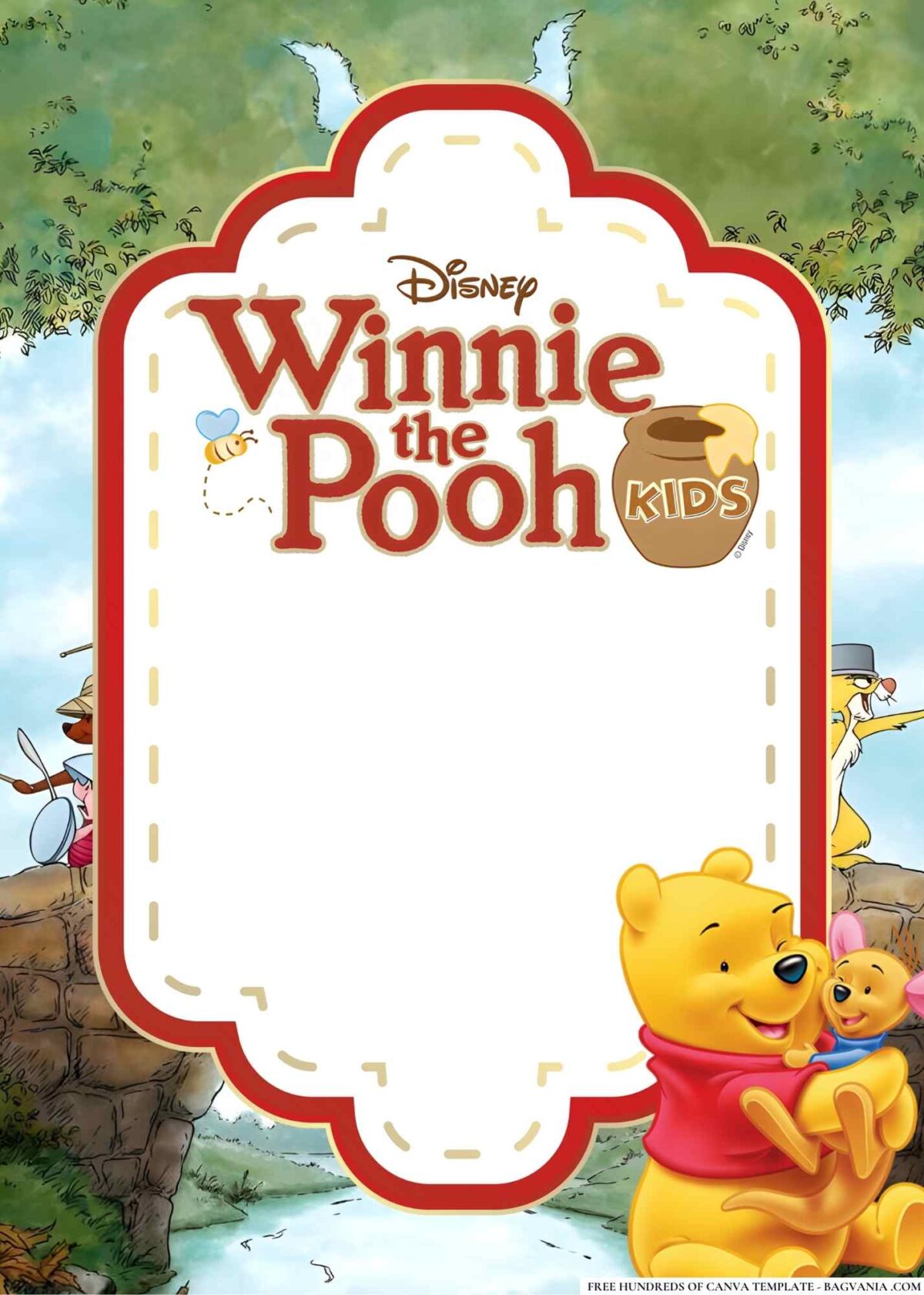 Winnie the Pooh Baby Shower Invitation