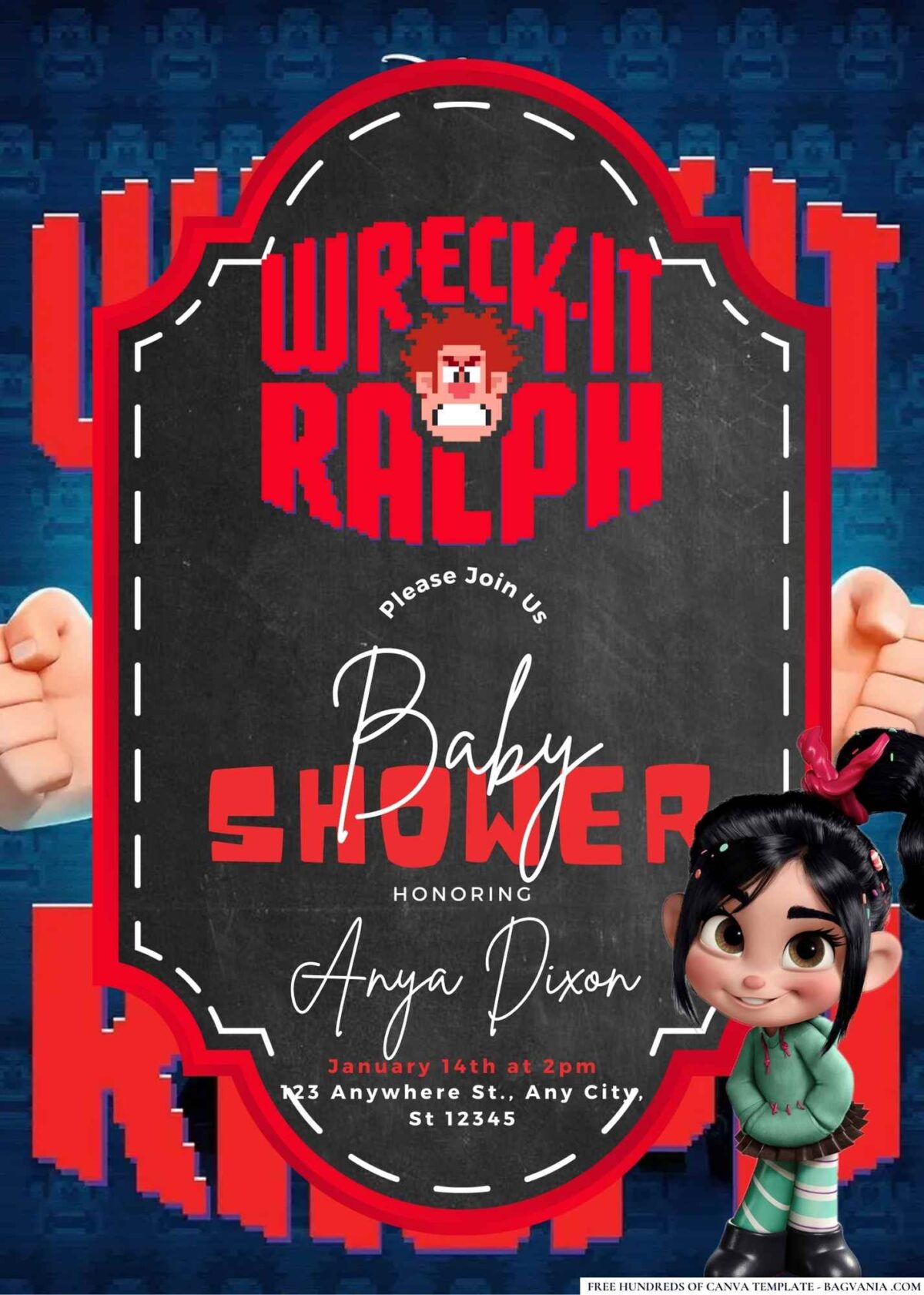 Wreck-It Ralph Baby Shower Invitation