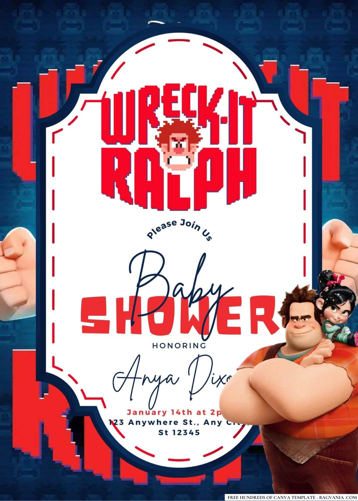 Wreck-It Ralph Baby Shower Invitation