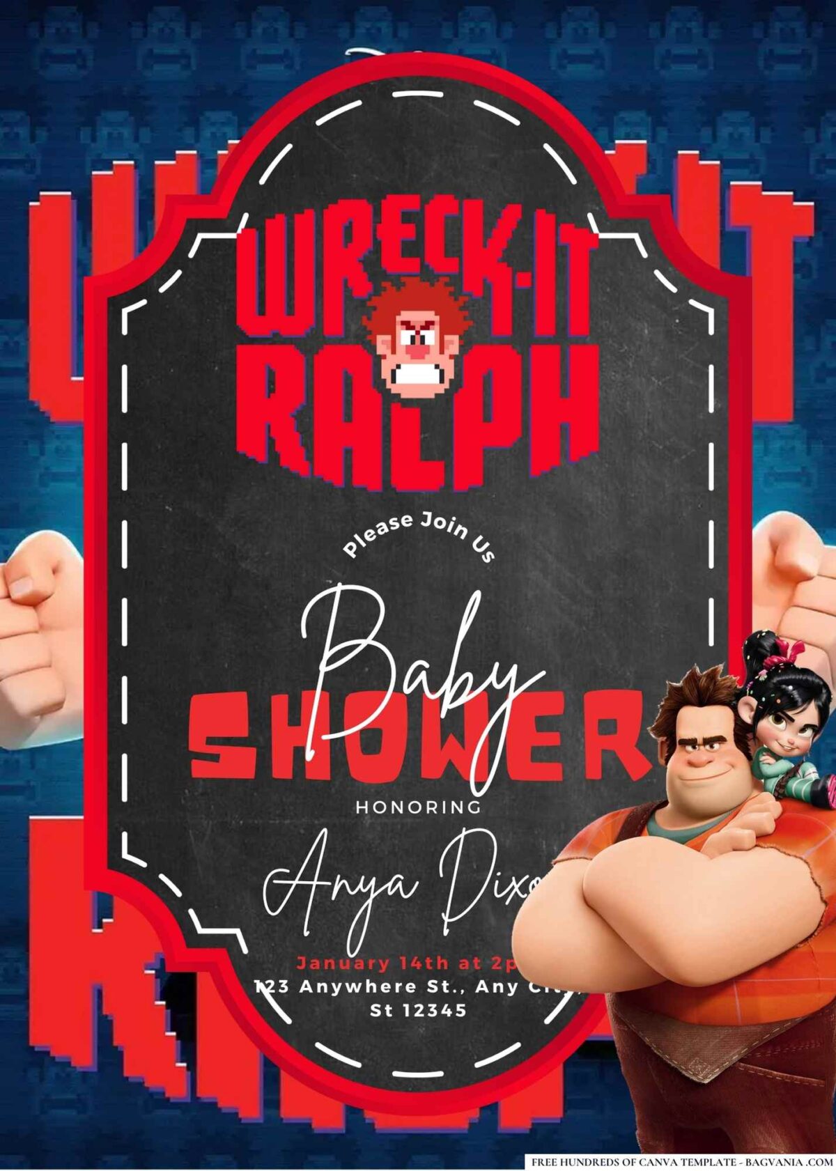 Wreck-It Ralph Baby Shower Invitation