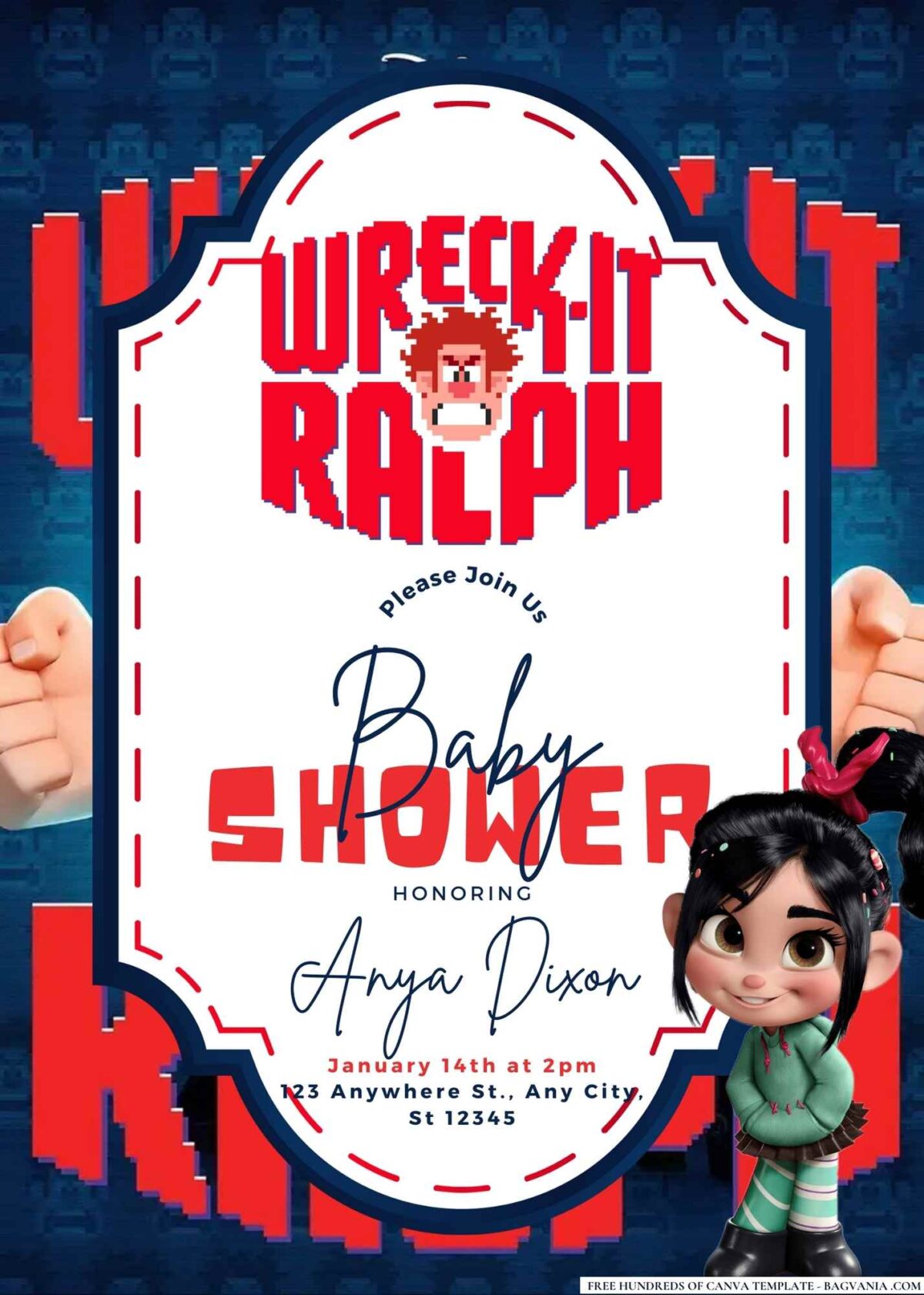 Wreck-It Ralph Baby Shower Invitation