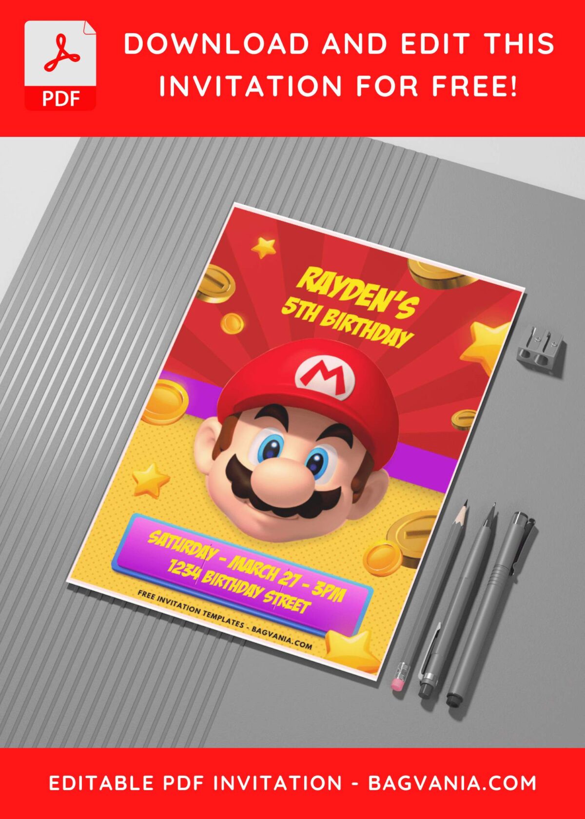 Creating Adorable Super Mario Invitations: DIY Templates Tips C