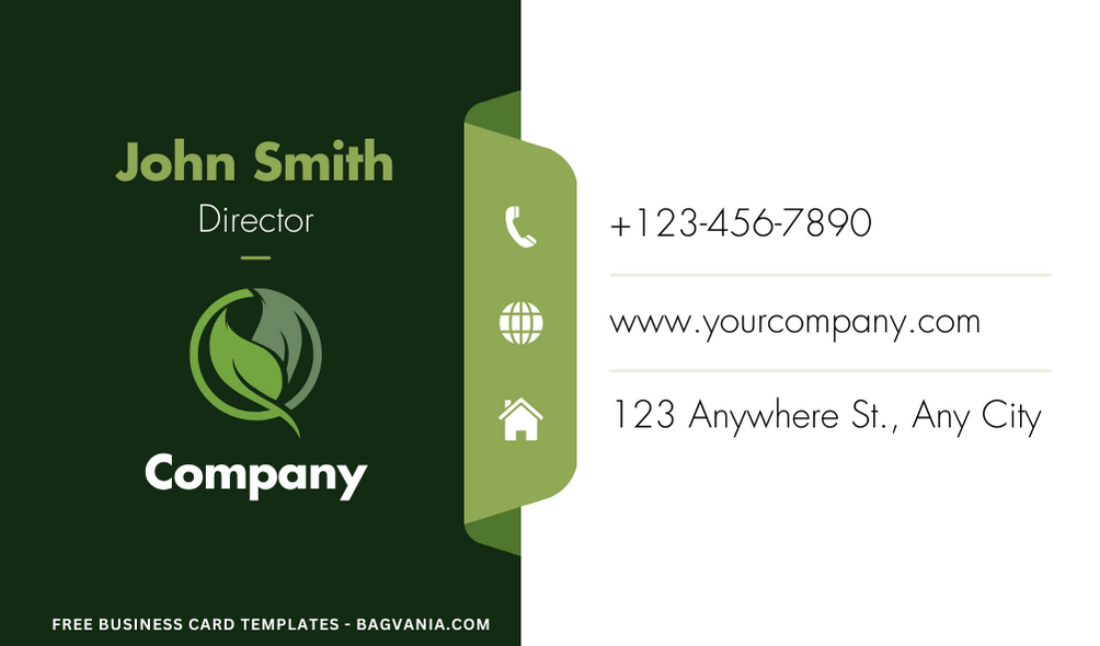 10+ Standout Classy Green Canva Business Card Templates C