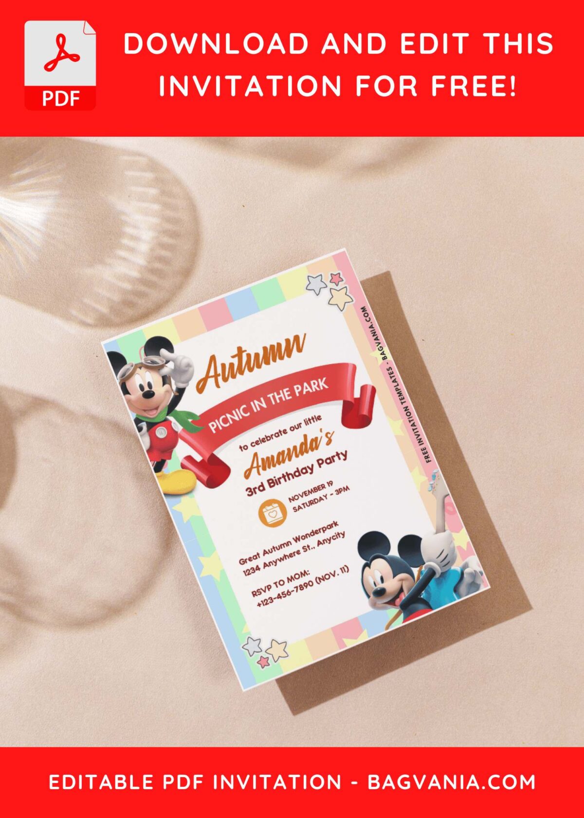 Mickey Mouse Invitation Templates: Bringing Disney Magic To Your Party! J