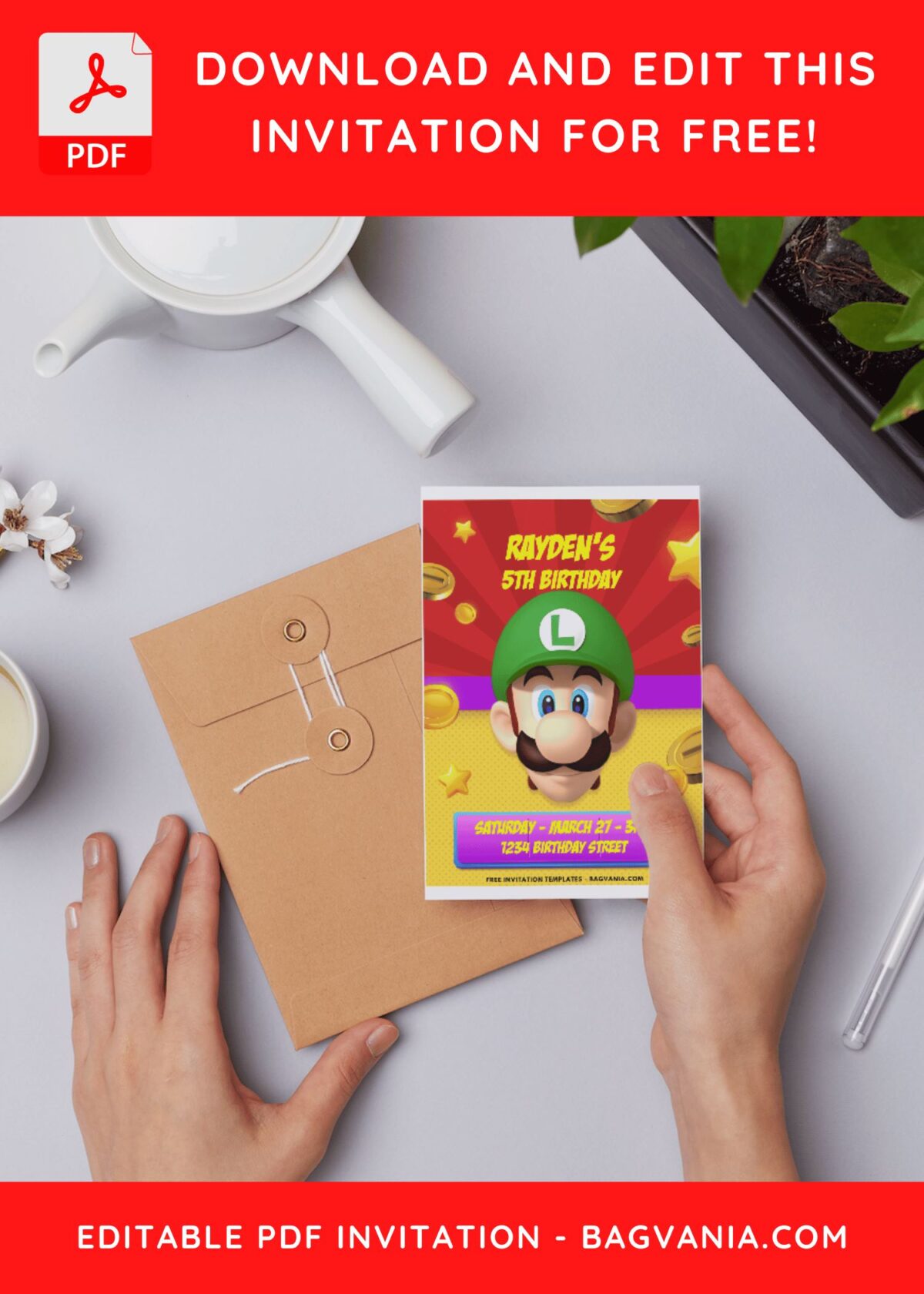 Creating Adorable Super Mario Invitations: DIY Templates Tips G