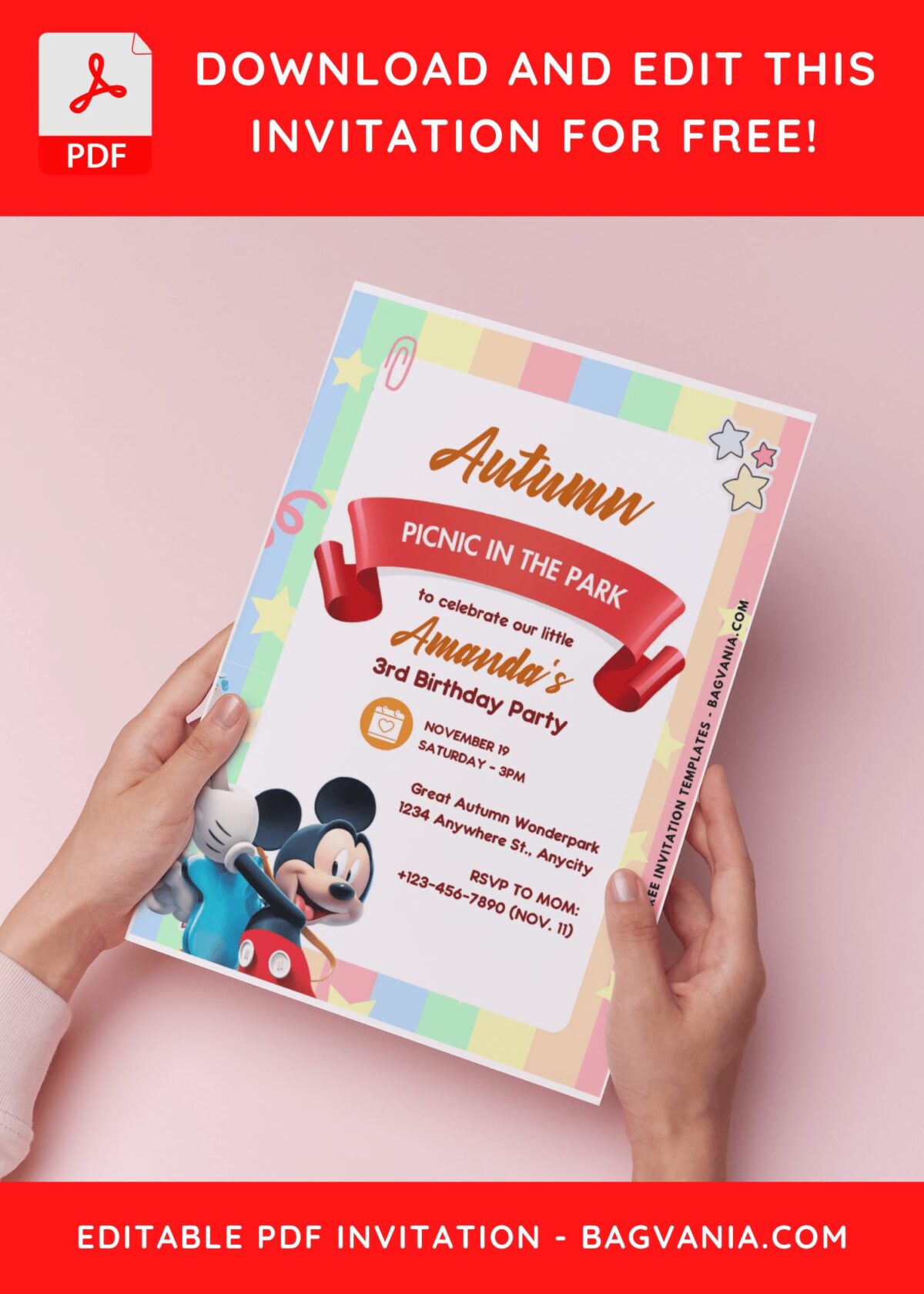 Mickey Mouse Invitation Templates: Bringing Disney Magic To Your Party! B