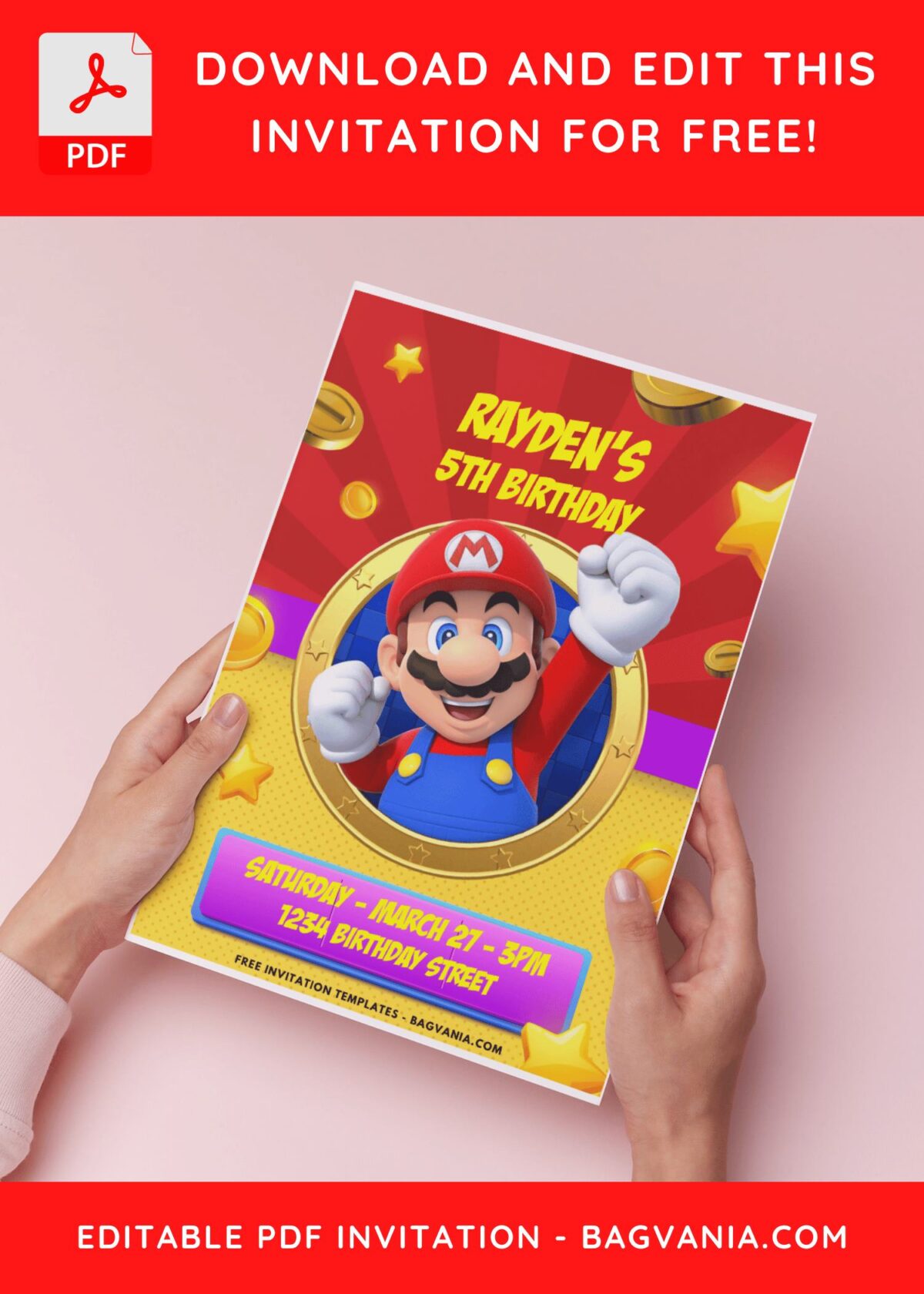 Creating Adorable Super Mario Invitations: DIY Templates Tips H