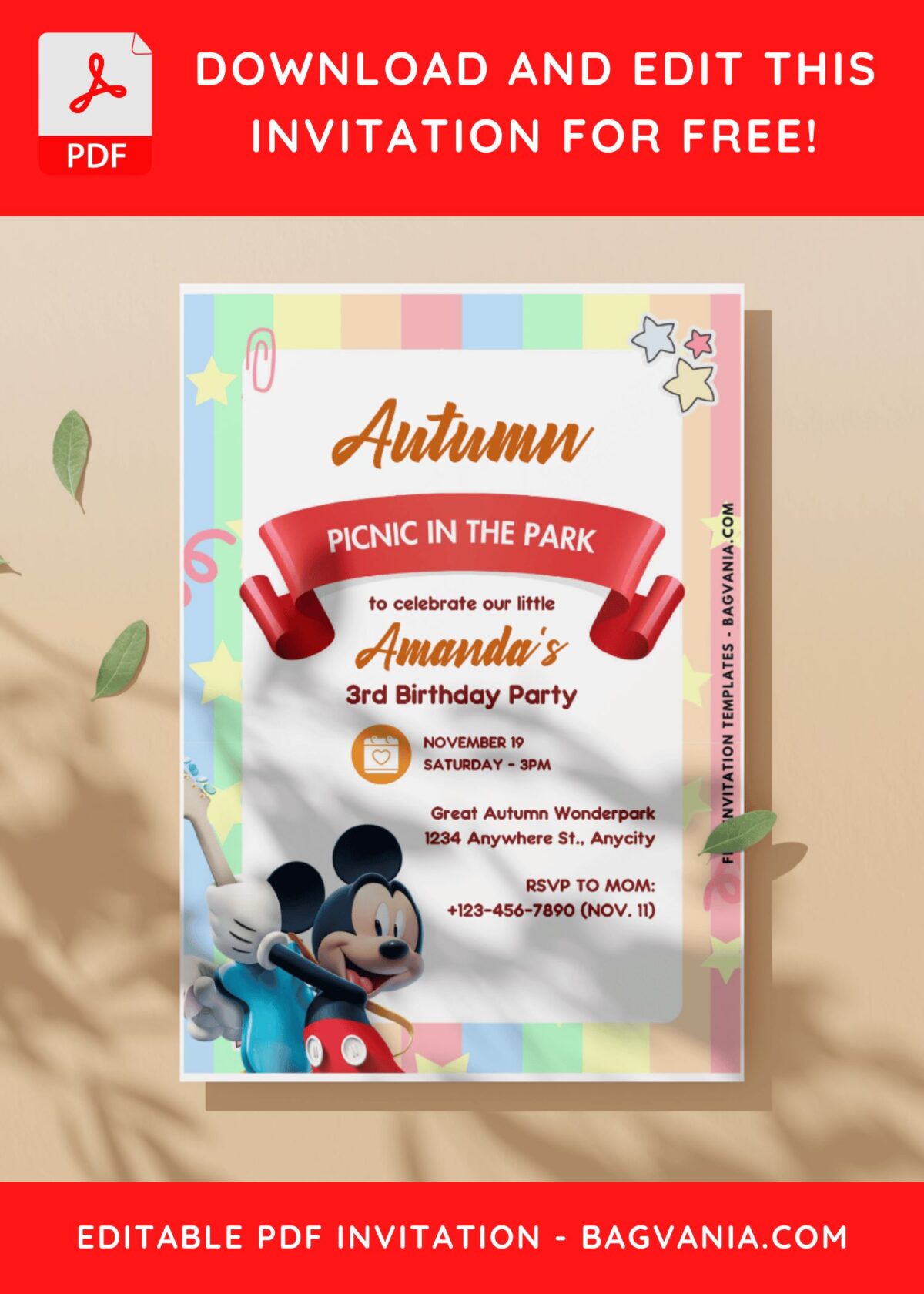 Mickey Mouse Invitation Templates: Bringing Disney Magic To Your Party! C