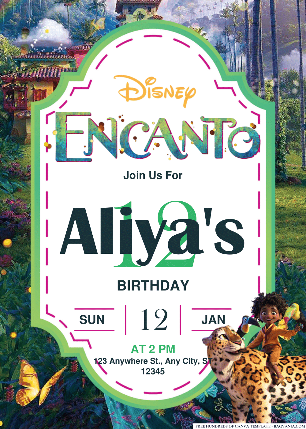 FREE Editable PDF Disney Encanto Birthday Invitations